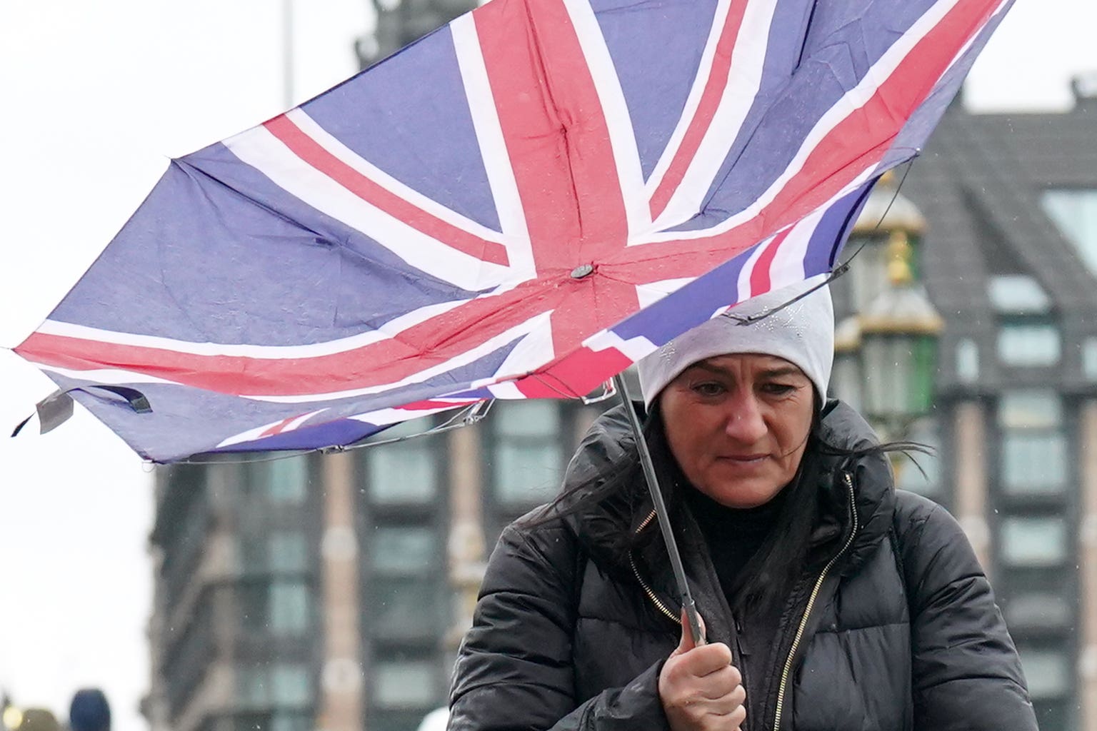 Gales of up to 60mph and heavy downpours are due to hit western parts of the UK from Tuesday, forecasters have warned (Jonathan Brady/PA)