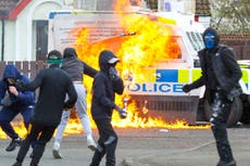 Petrol bombs thrown at Northern Ireland police on 25th anniversary of Good Friday Agreement