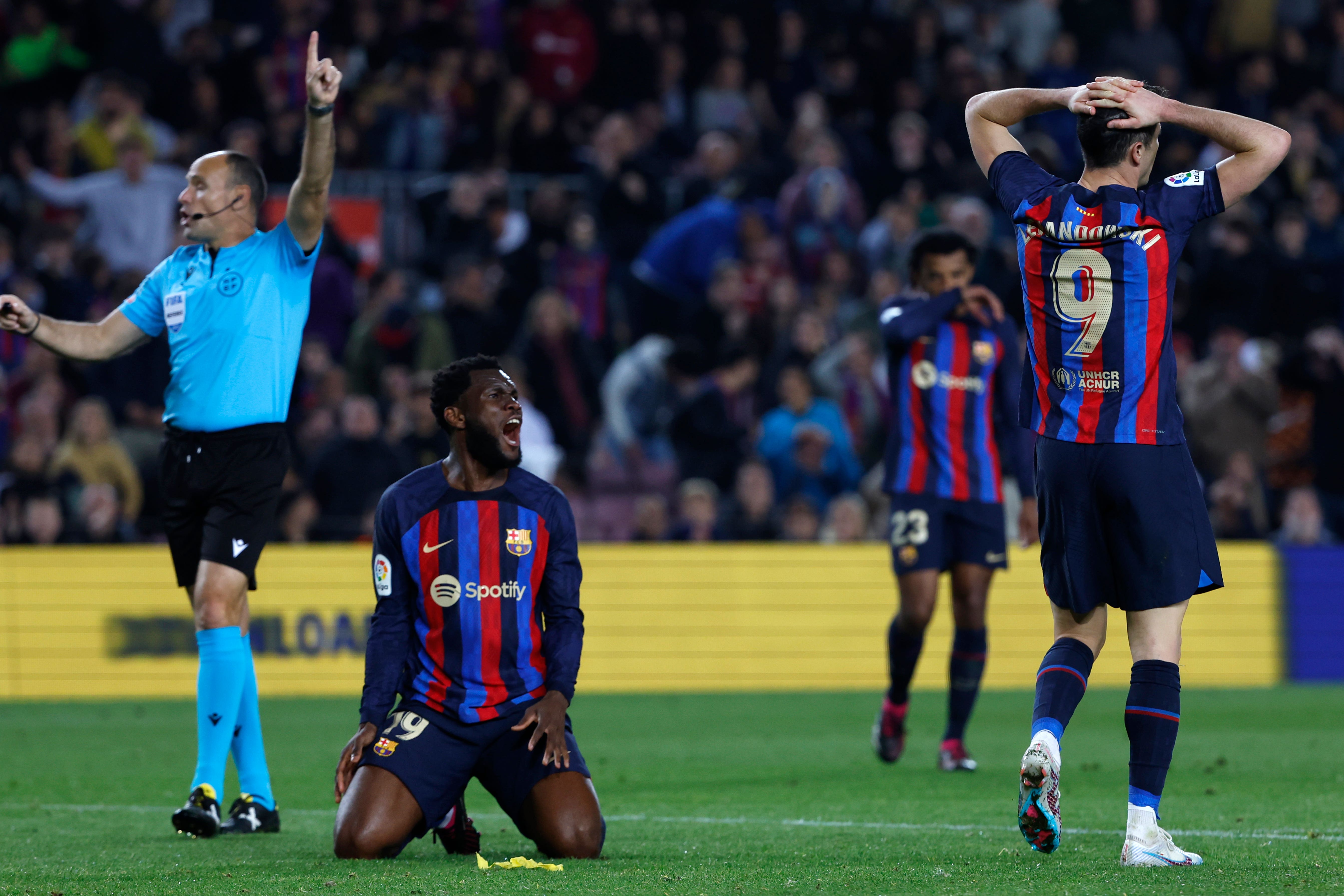 Barcelona dropped two points as they drew 0-0 with Girona (Joan Monfort/AP)