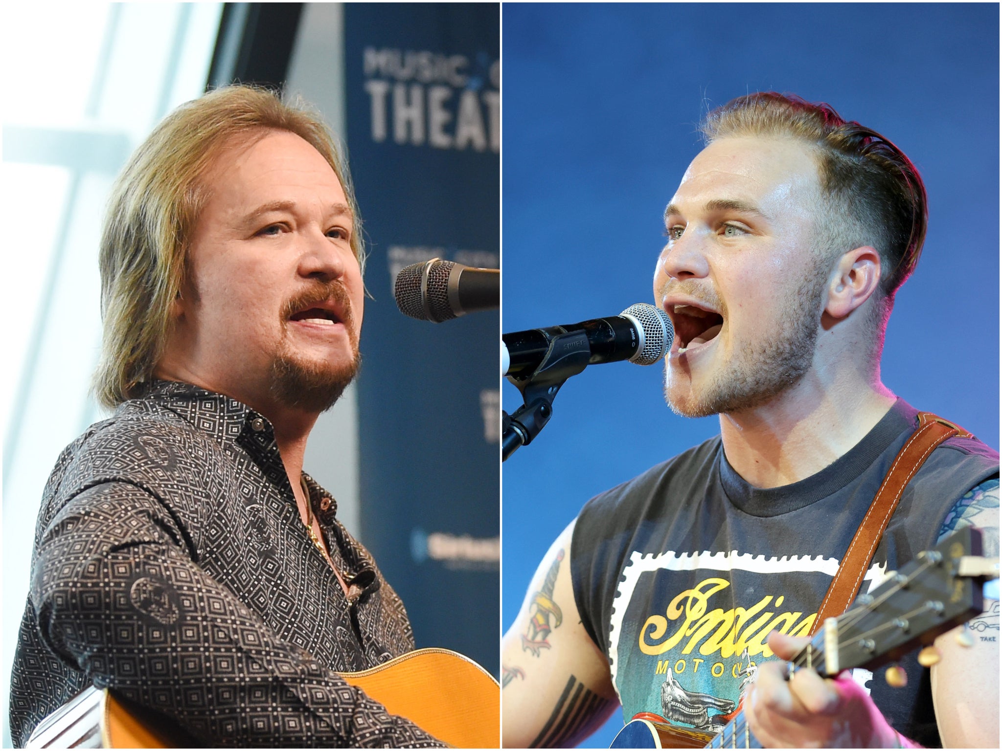 Travis Tritt (left) and Zach Bryan