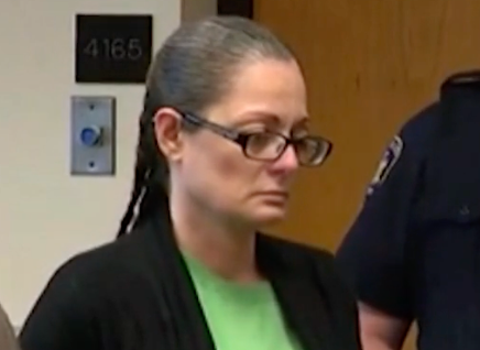 Angela Pollina is seen in court