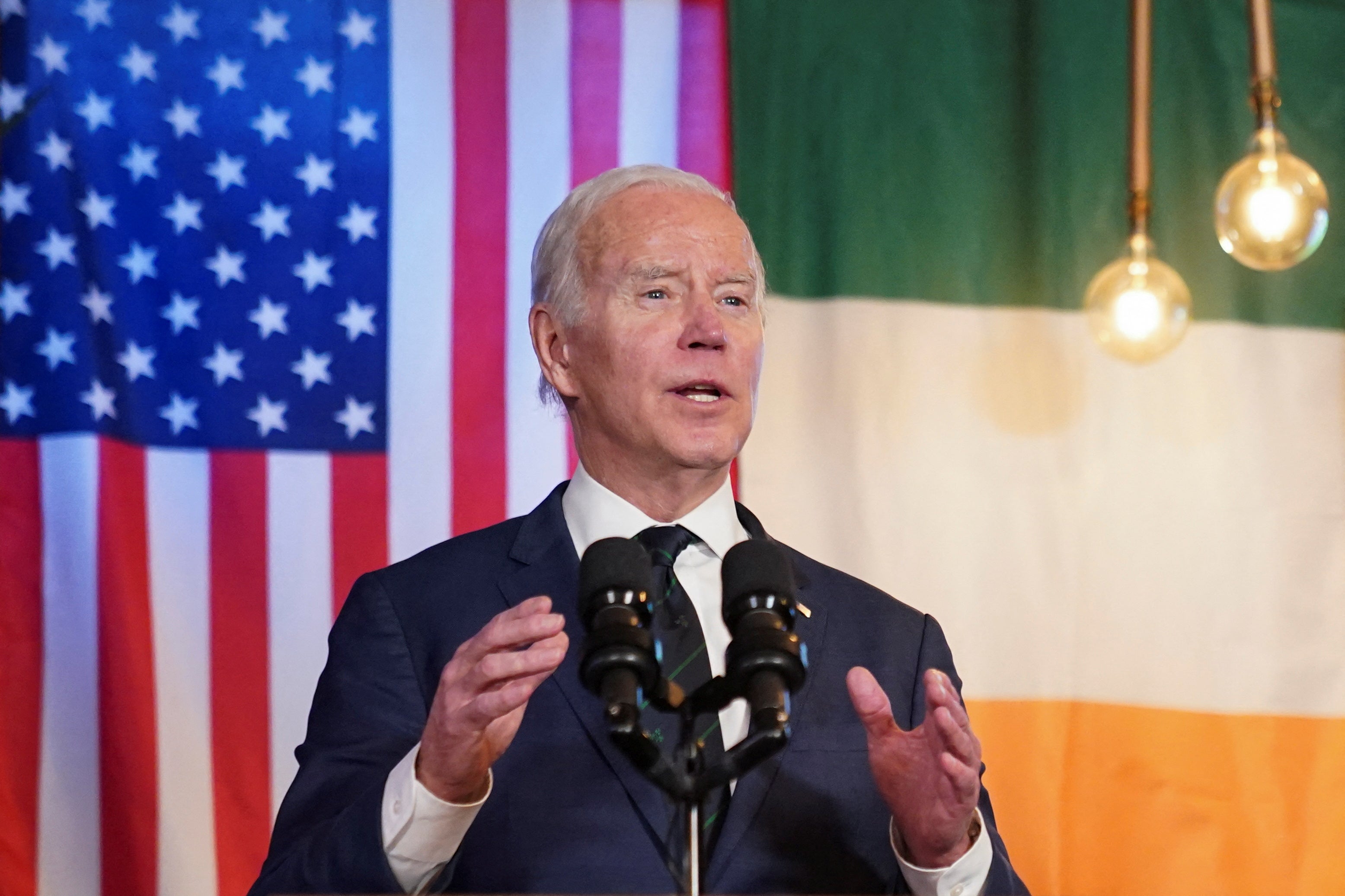 Joe Biden was paying tribute to relative and former Irish rugby player Rob Kearney