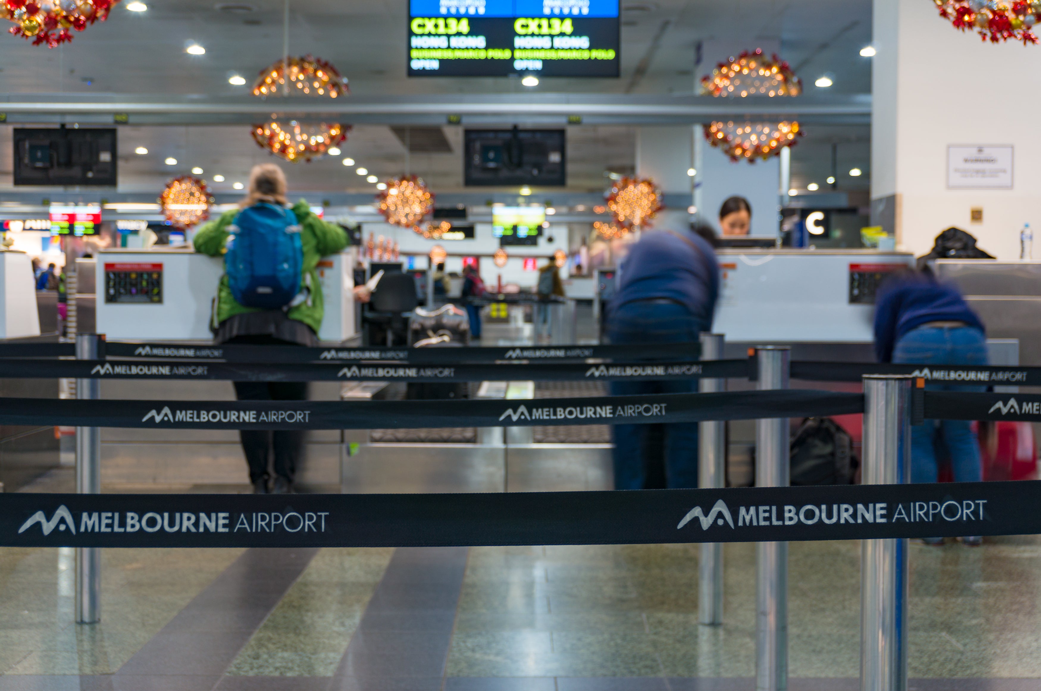 Federal police boarded the flight to when it landed at Melbourne airport