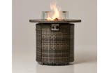 Realglow grey coreglass rattan gas fire pit