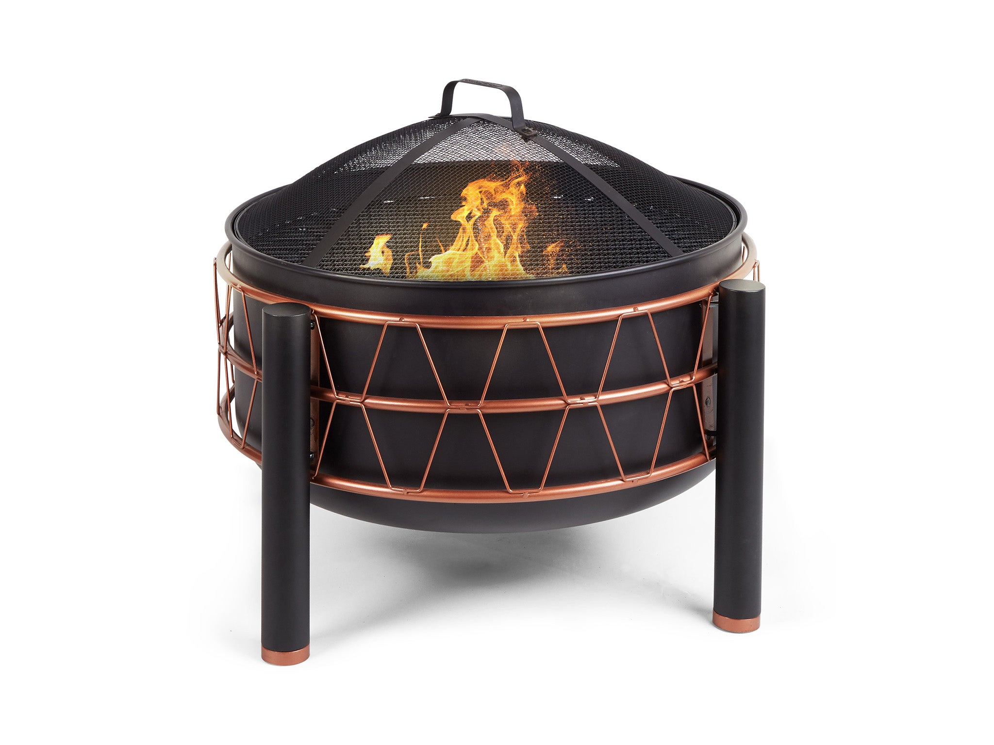 VonHaus black and copper fire pit