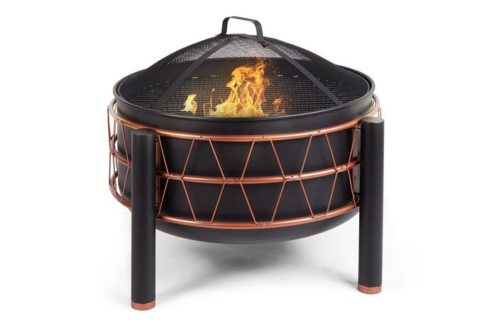 VonHaus black and copper fire pit