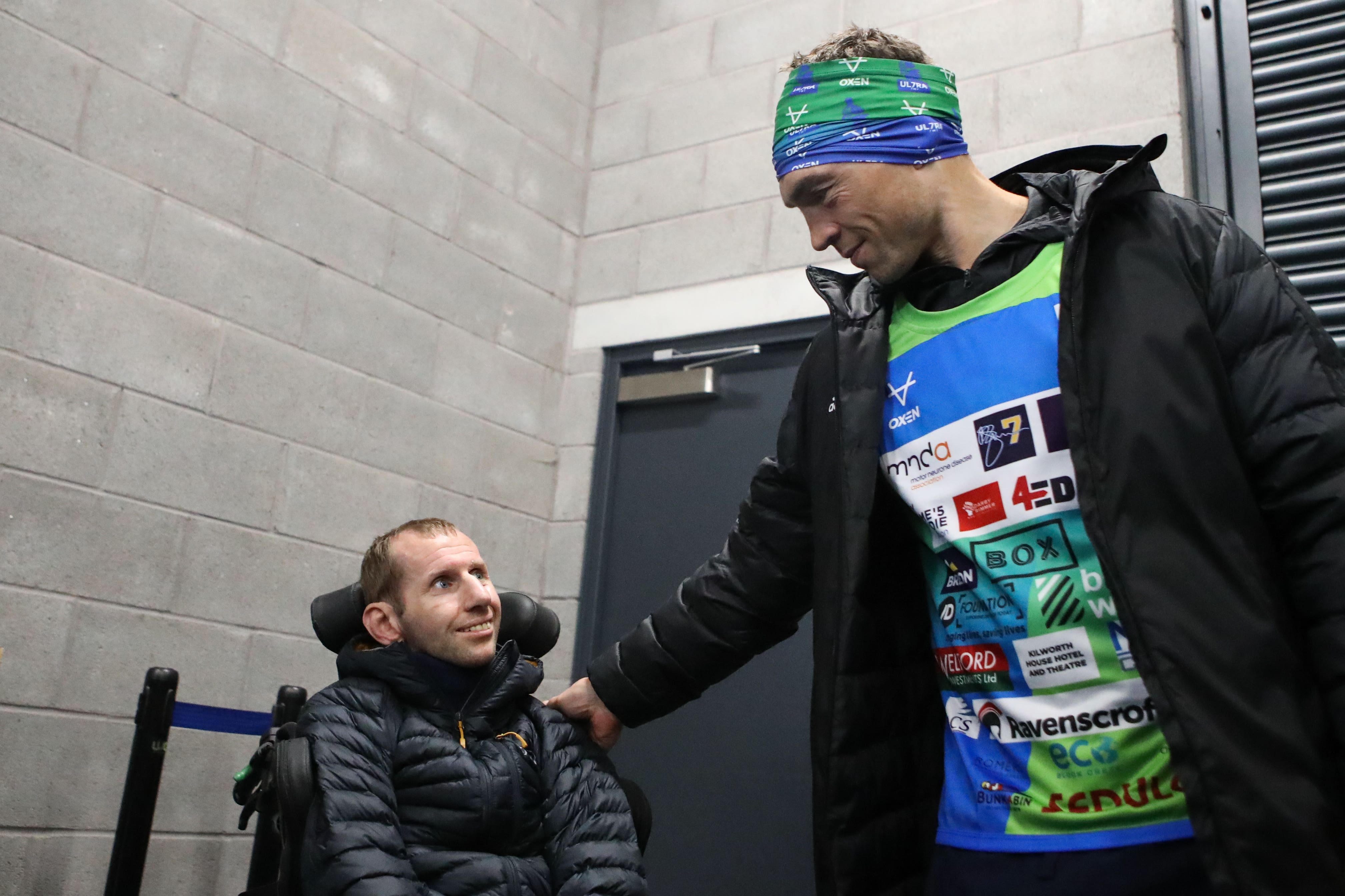 Rob Burrow with Kevin Sinfield (Isaac Parkin/PA)