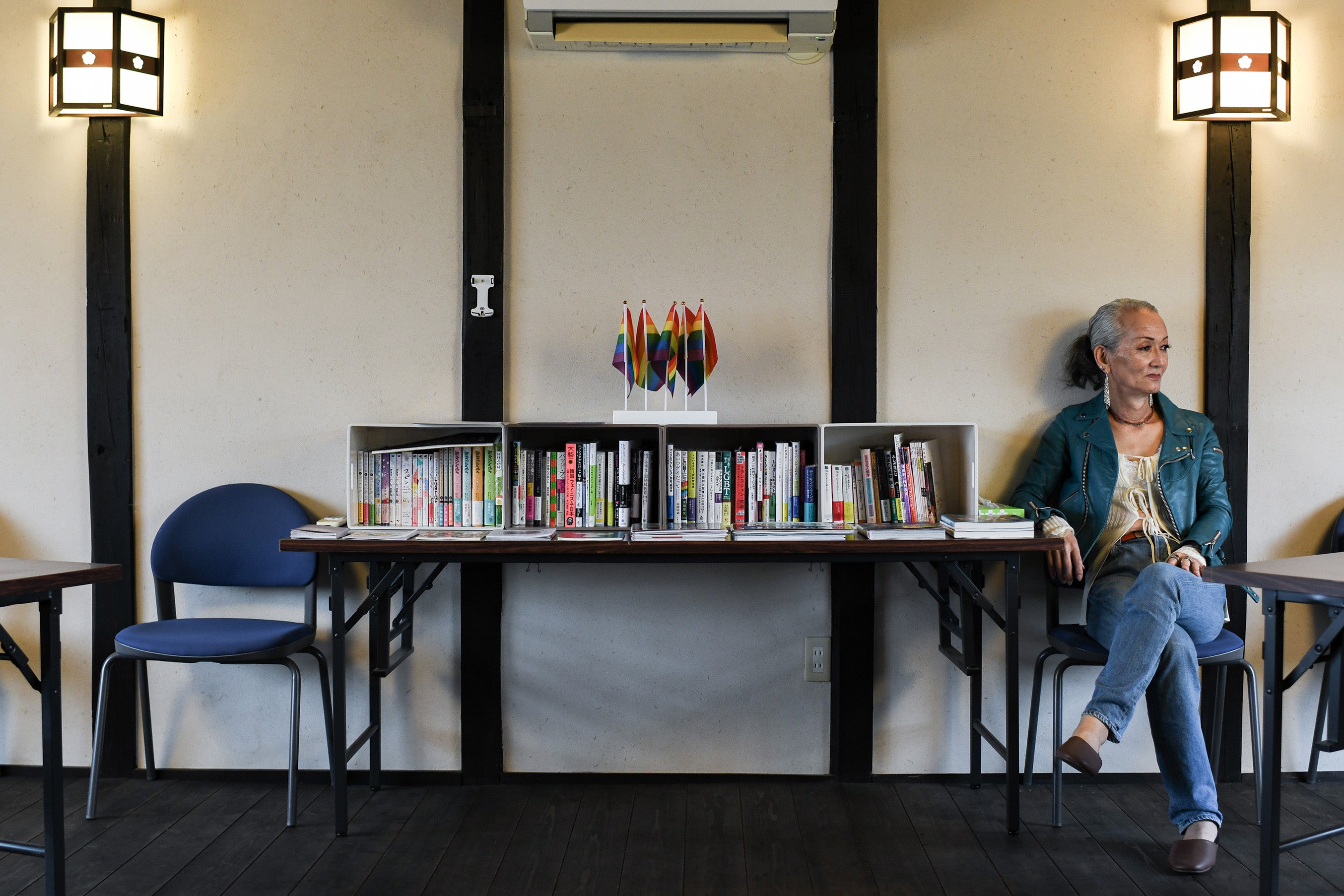 Kei Okuda at Chosen Family Shobara, a safe space for people seeking support or looking to learn about the LGBT+ community