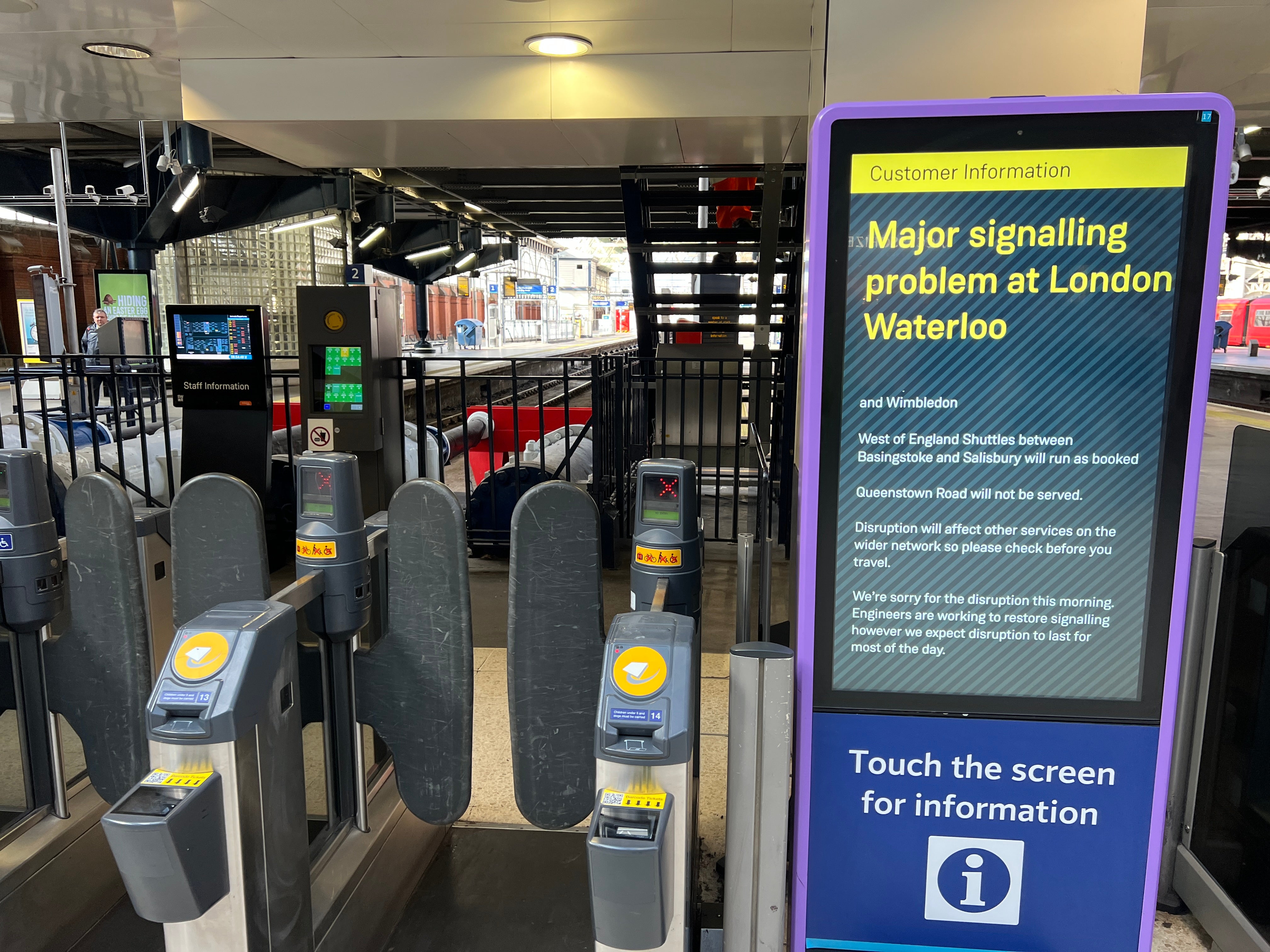 Inaction station: London Waterloo on 13 April, when a signal failure wiped out most of the morning rush hour