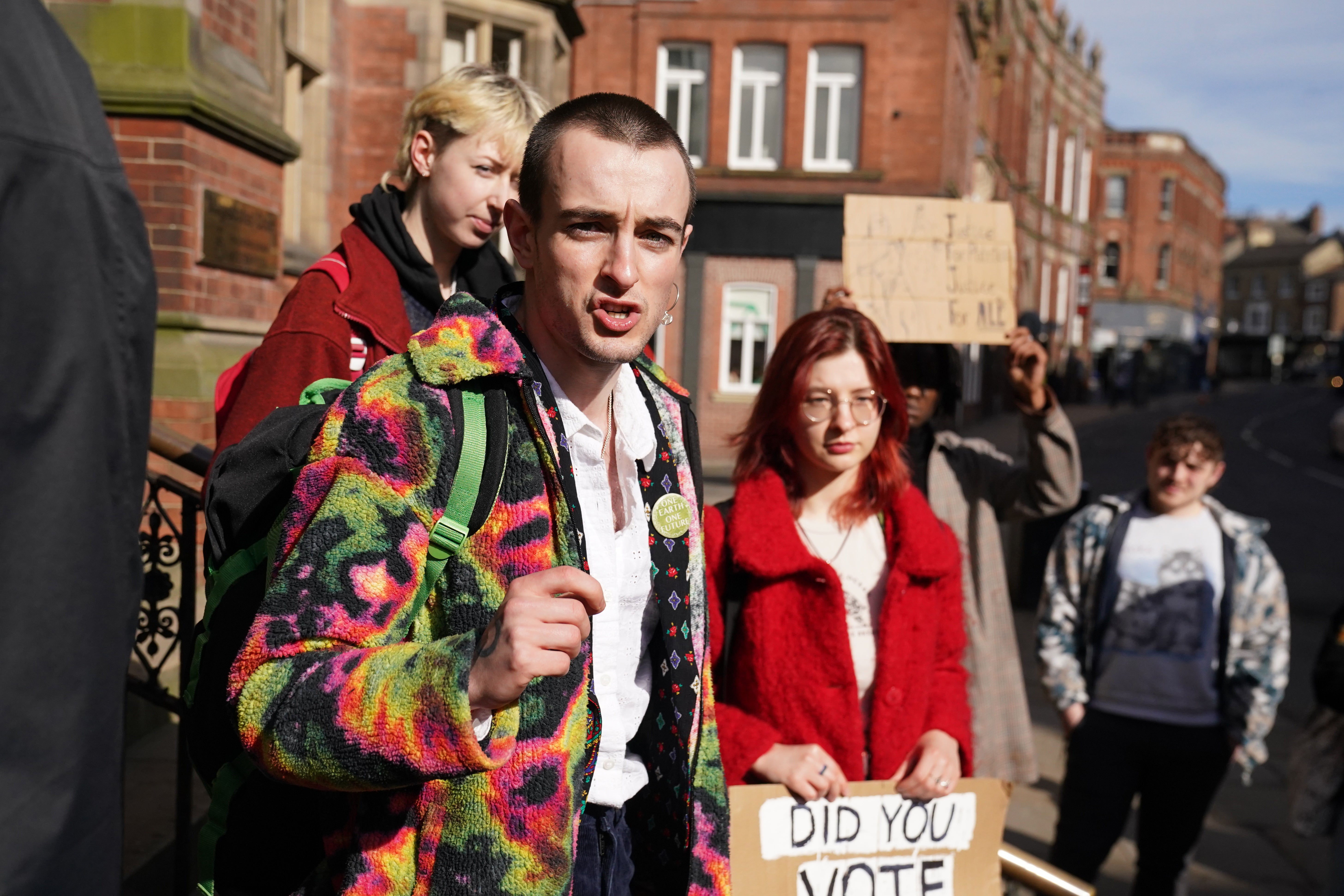 Patrick Thelwell arrives at York Magistrates' Court