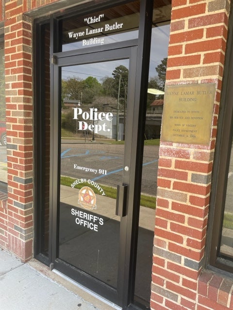 The Vincent Police Department offices have been dressed up with Shelby County Sheriff signage after the county took over the policing