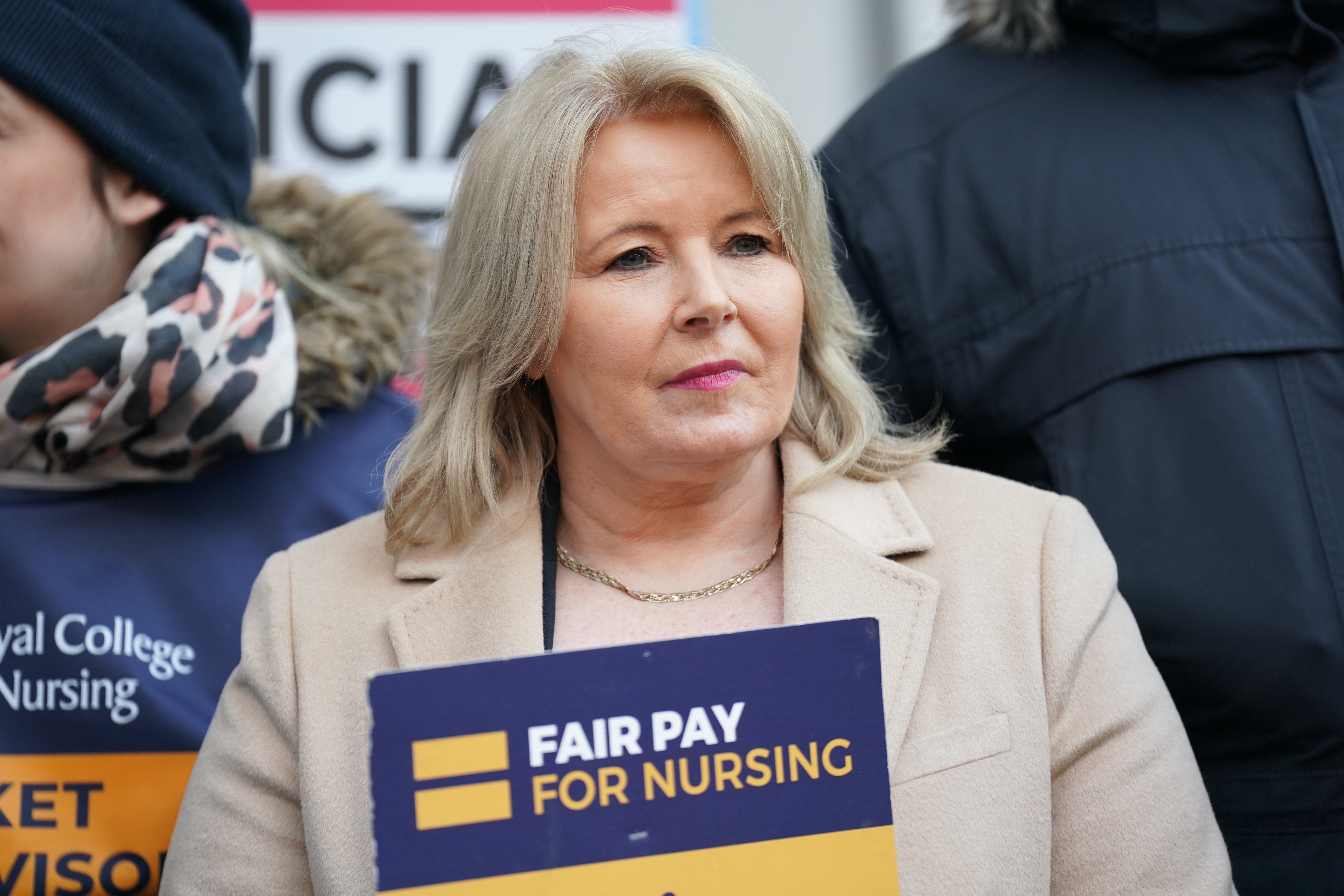 Pat Cullen outside Great Ormond Street Hospital in February