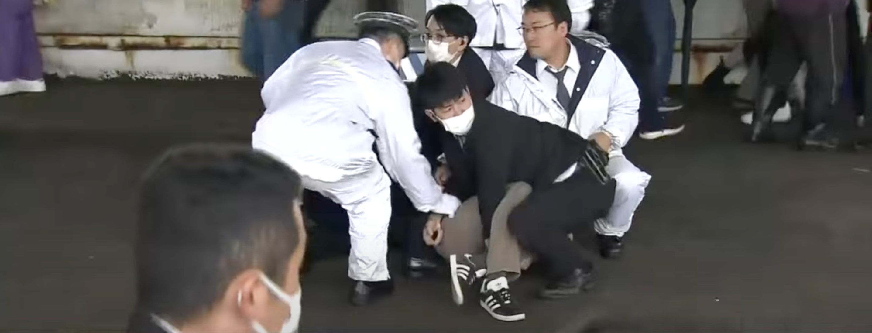 Explosion heard as object thrown near Japan PM during speech