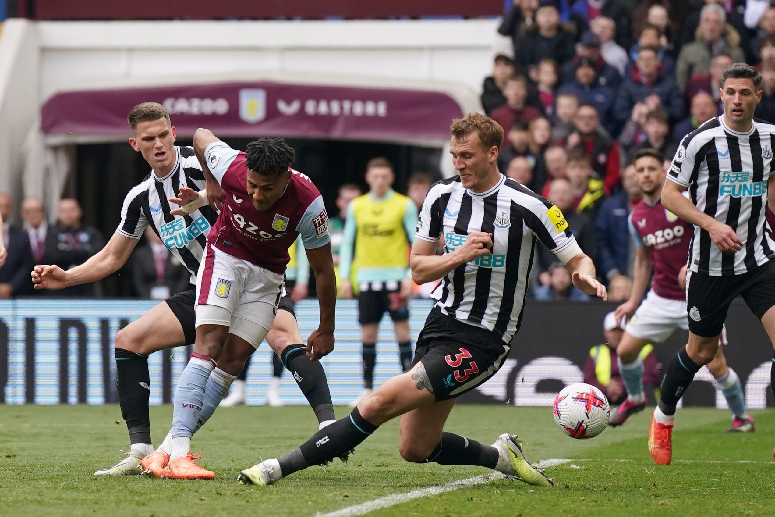 Ollie Watkins scored twice against Newcastle (Jacob King/PA)