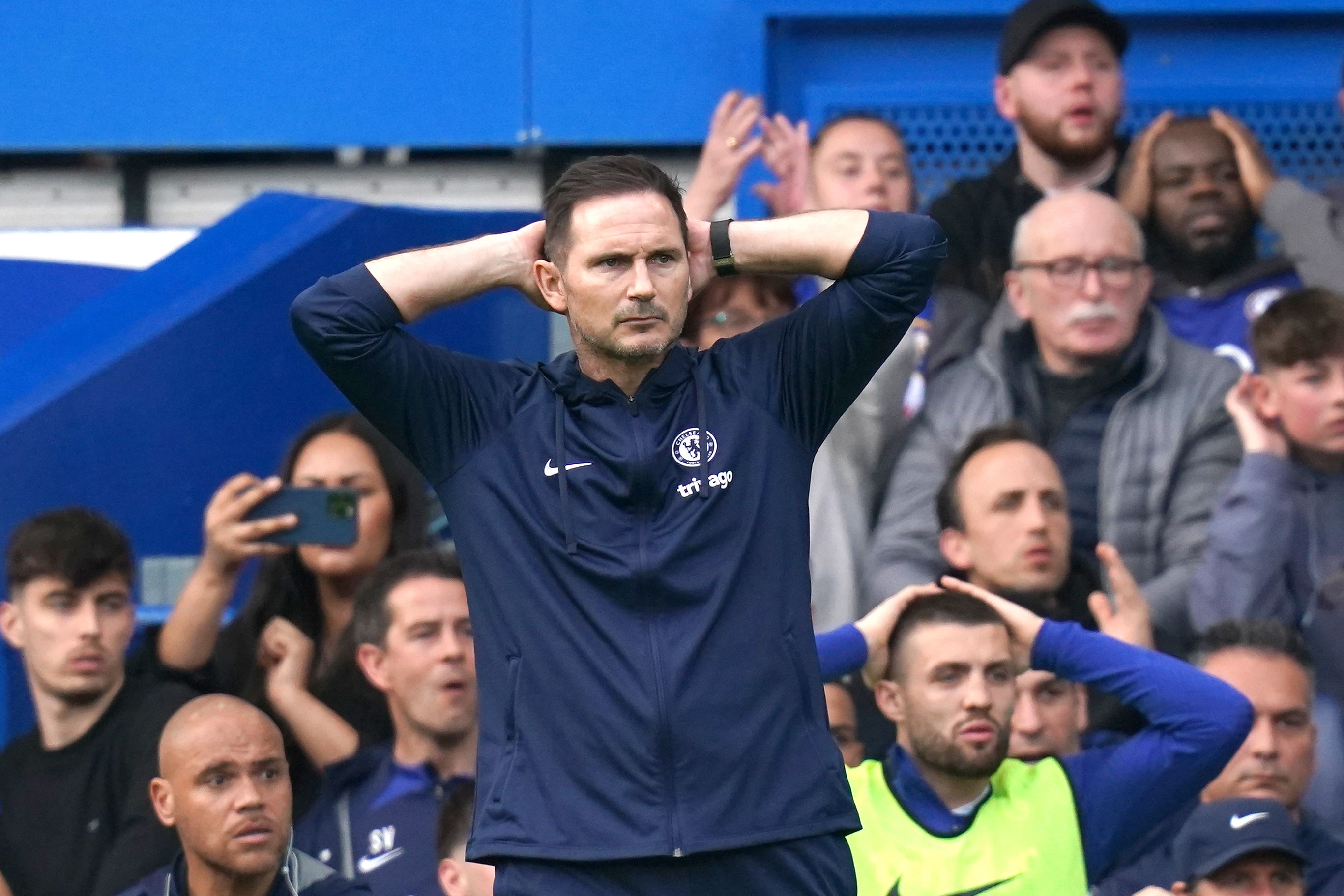 Frank Lampard said his side were well beaten by Brighton at Stamford Bridge (John Walton/PA)