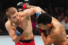 UFC: Arnold Allen embraces Max Holloway backstage after defeat in Kansas City