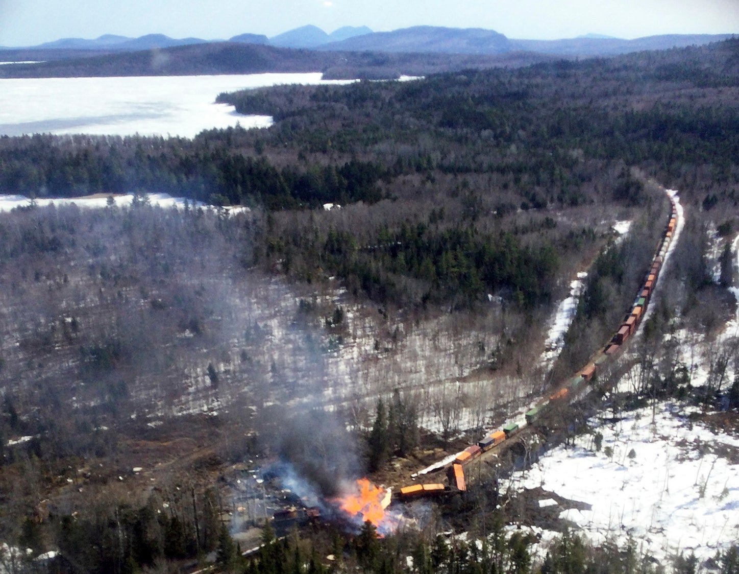 Train Derailment Maine