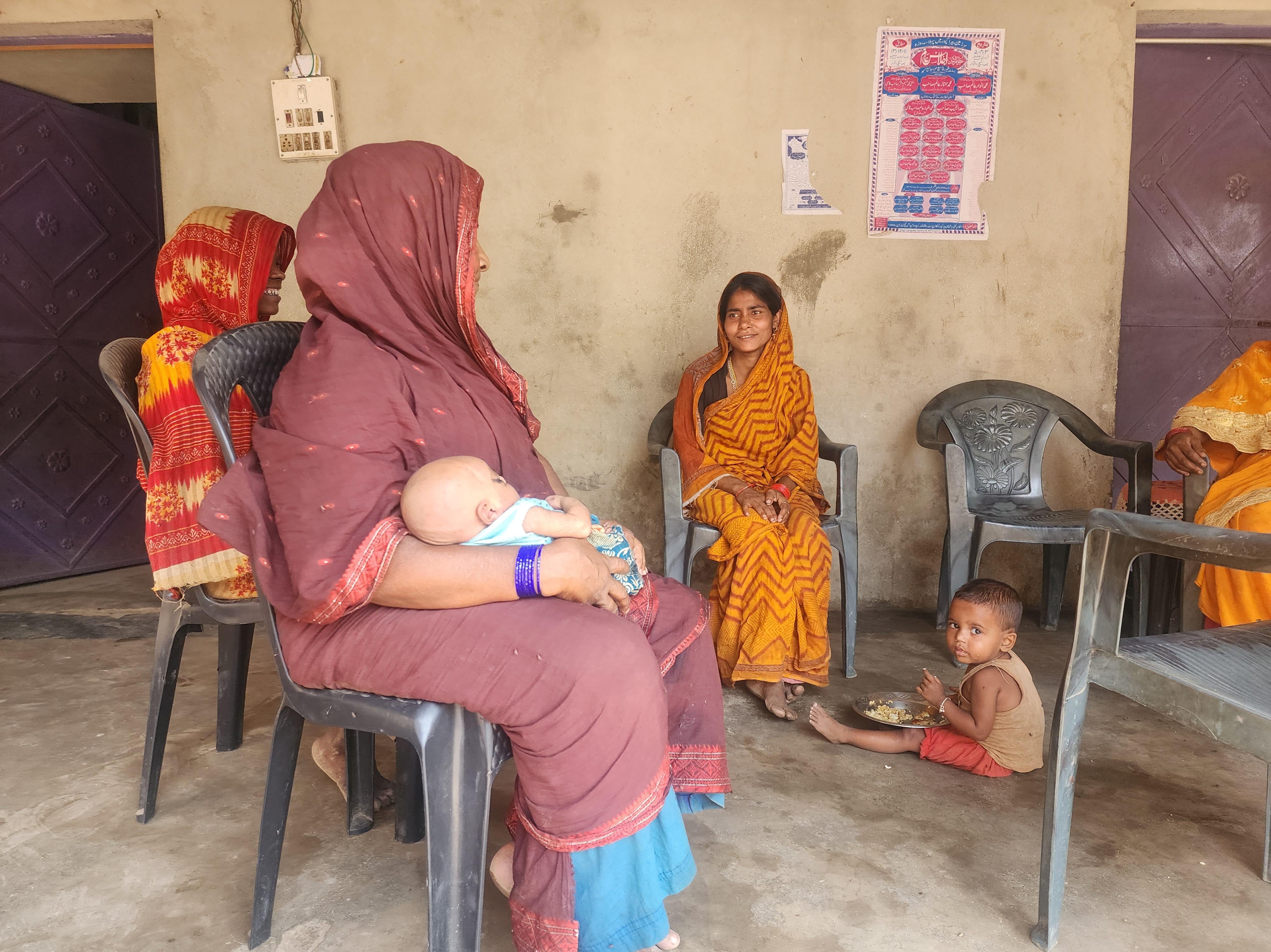 Begum with her four children