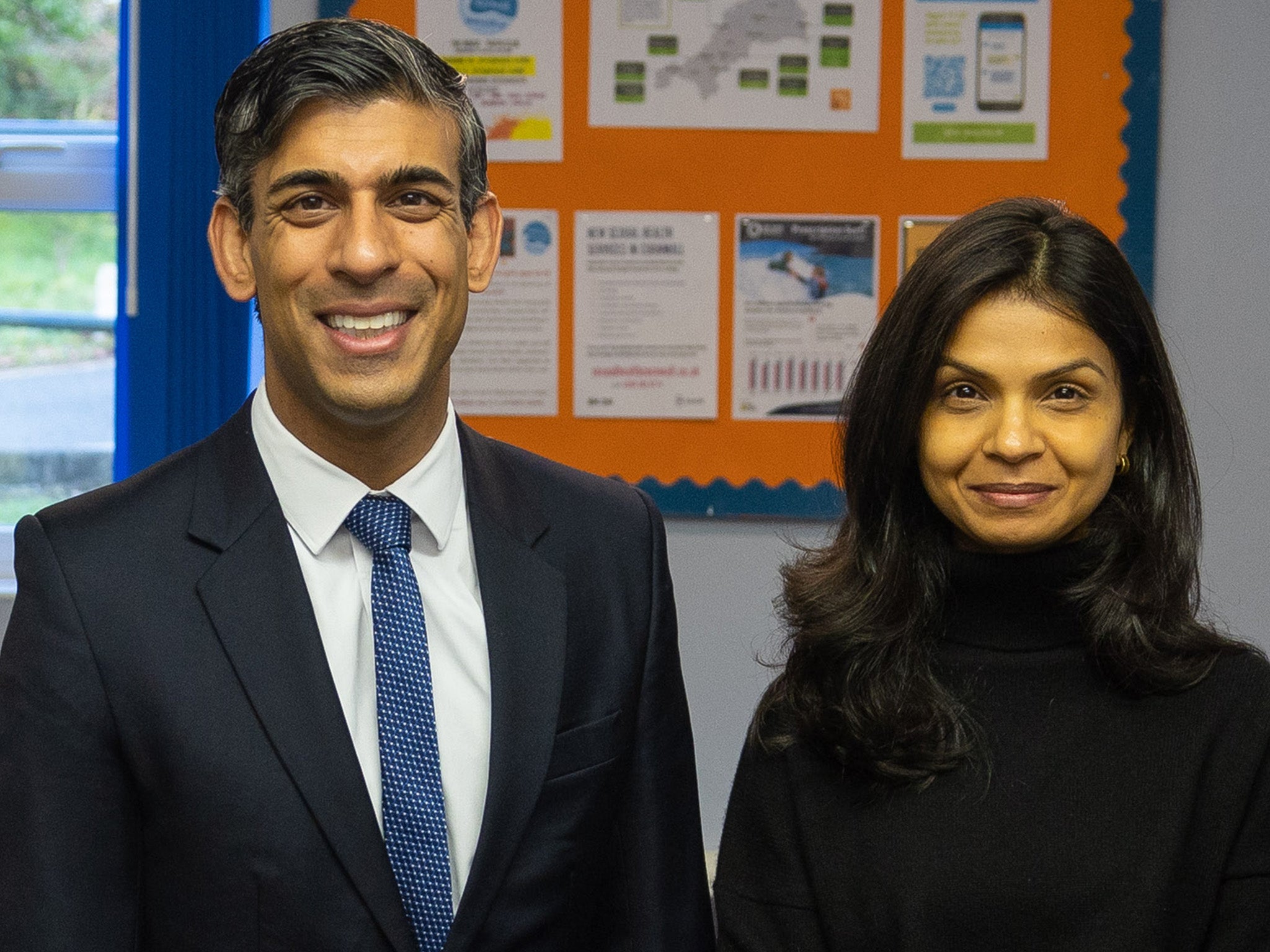 The PM and his wife, Akshata Murty, in Cornwall this week