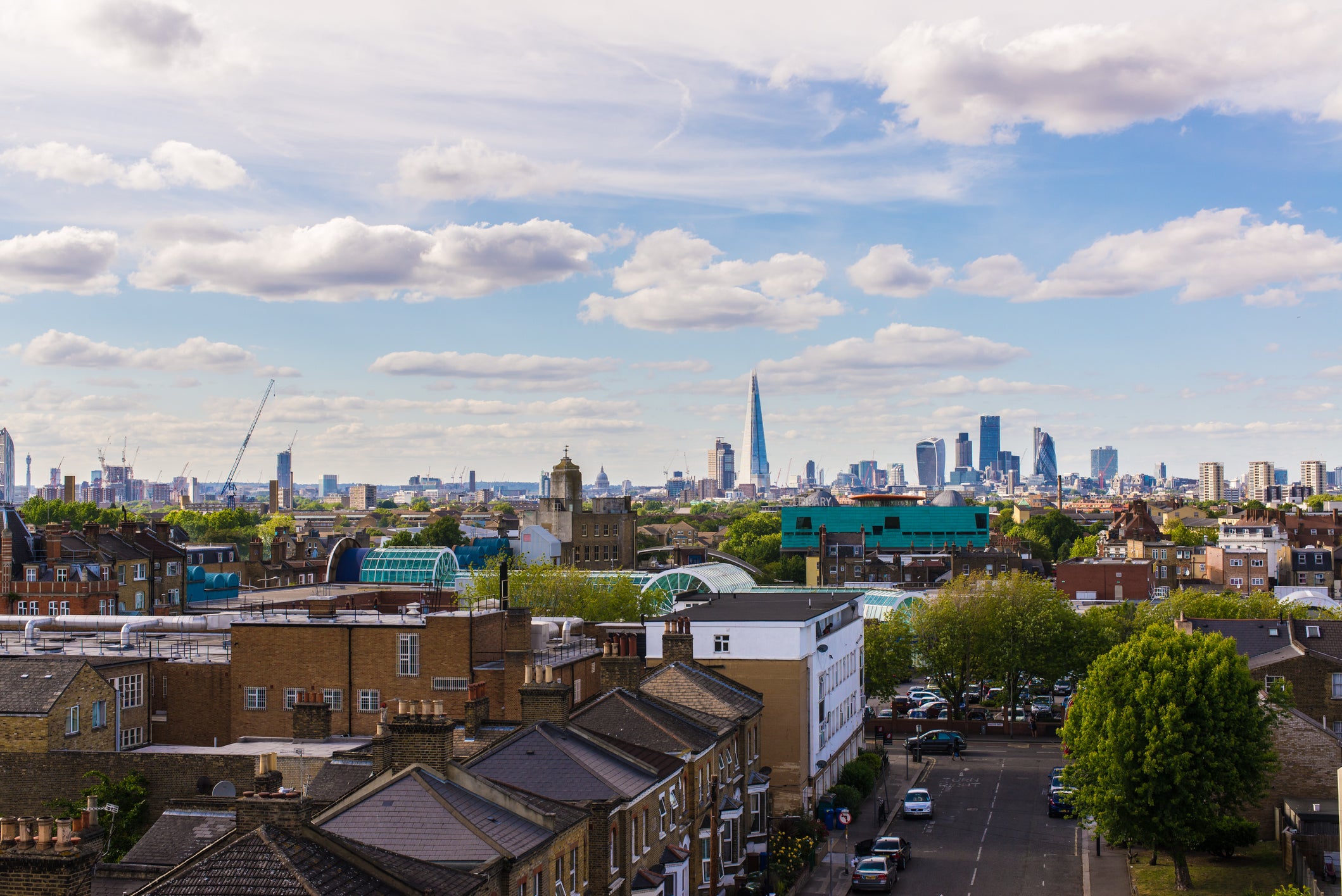 A general view of Peckham, the London district where the man was Tasered and fell from a balcony