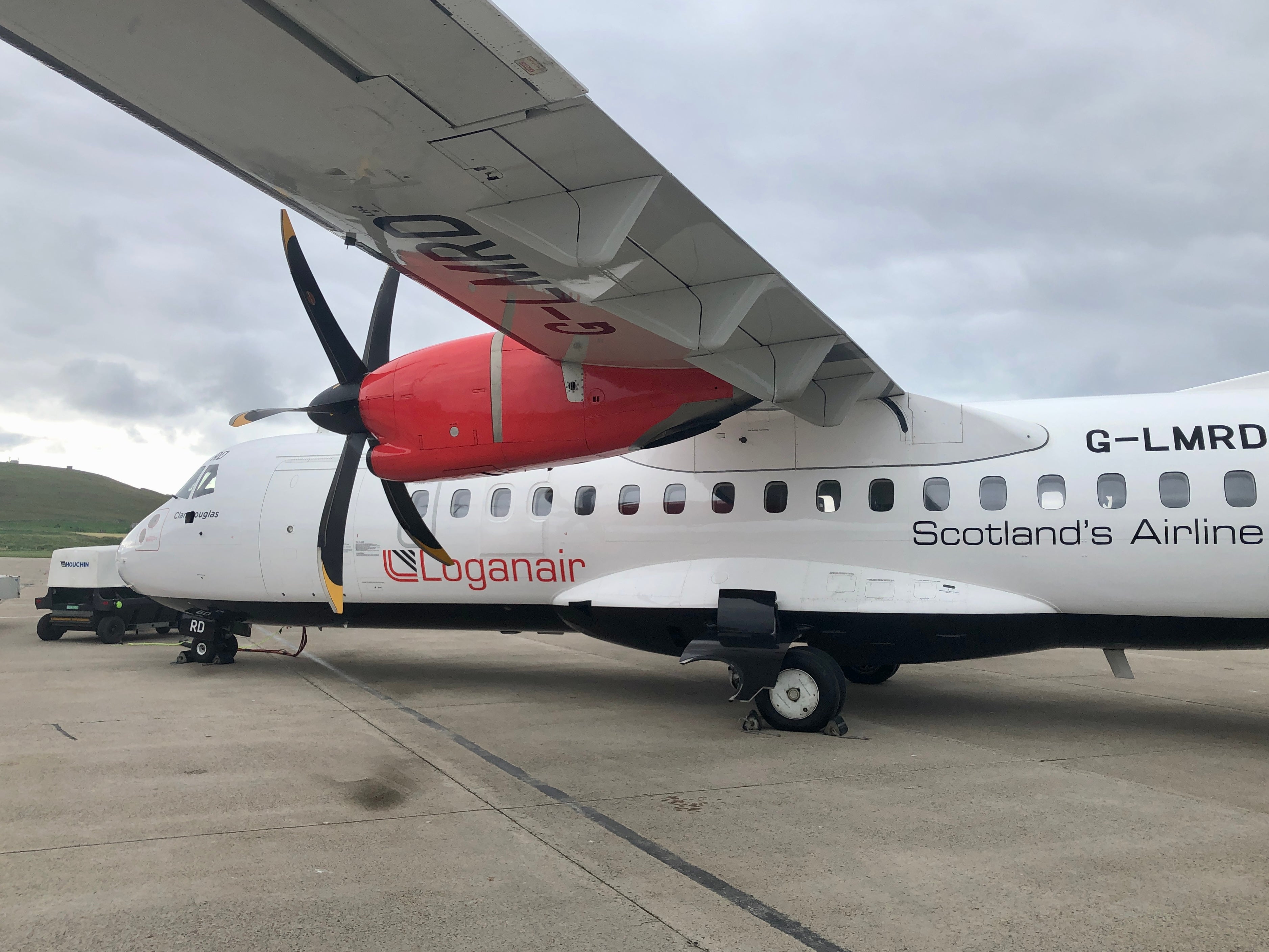 Wherever next: a Loganair plane at Sumburgh airport in Shetland, soon to be connected to London Heathrow