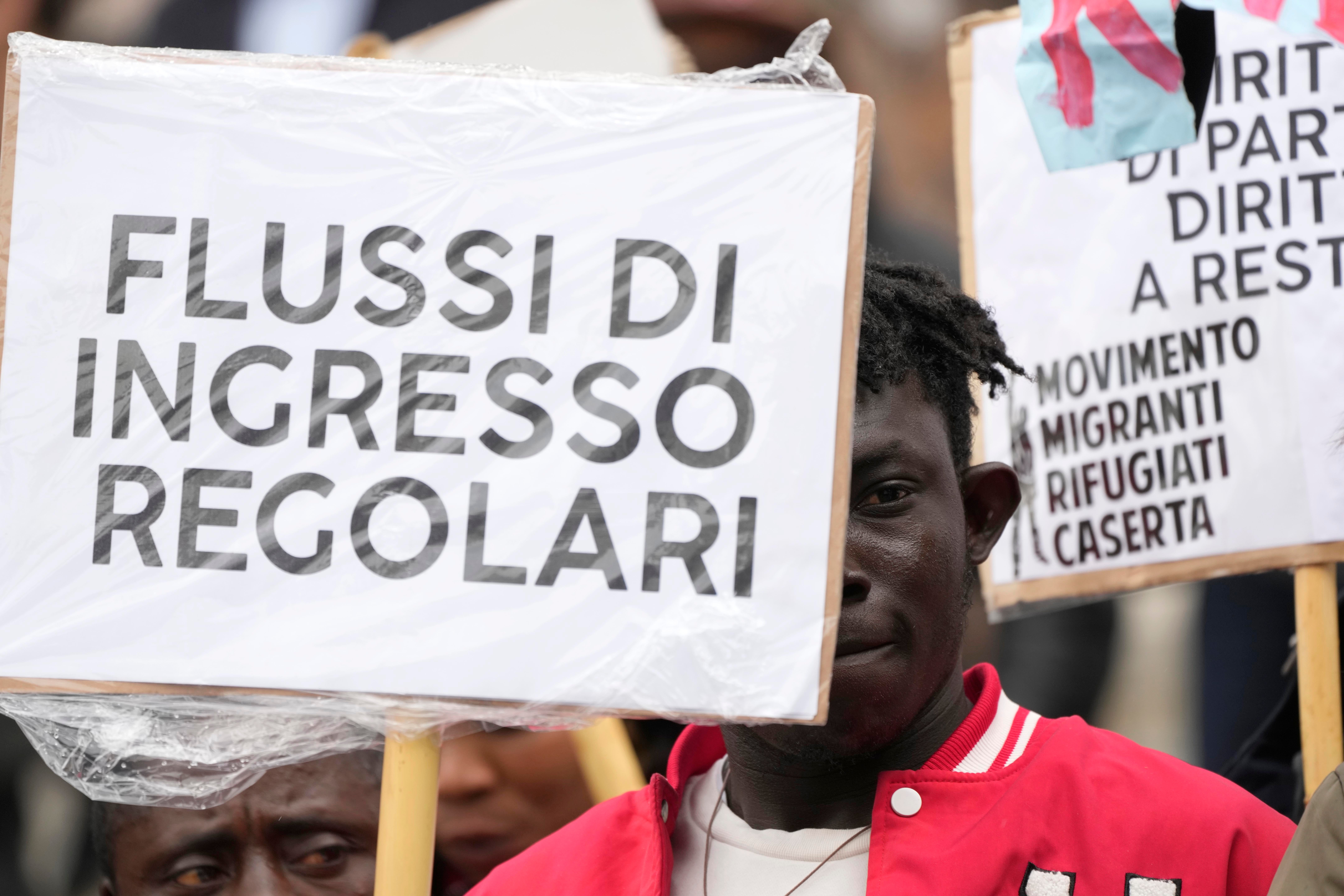 Migration Italy Protest