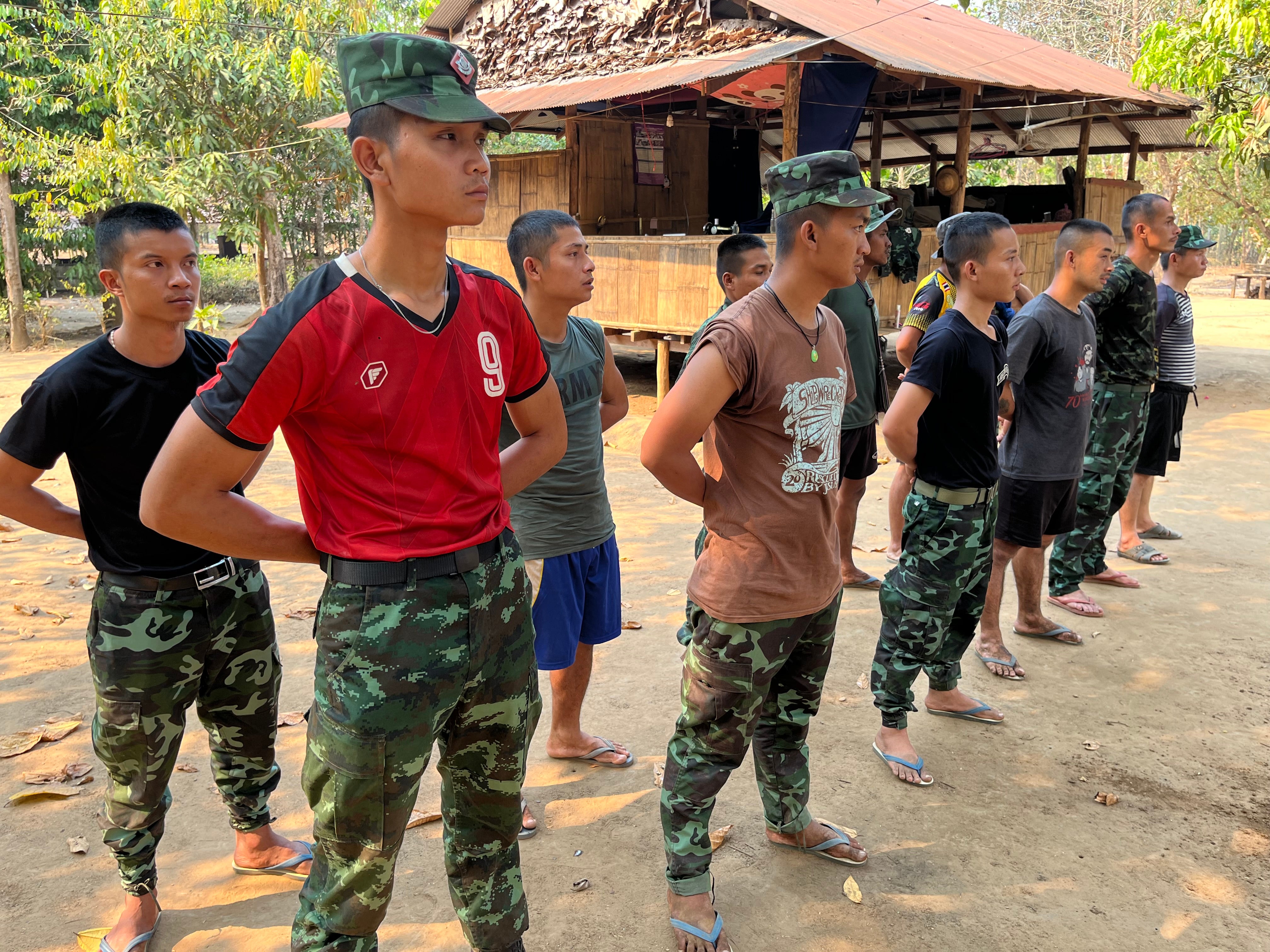 KNLA fighters at their base