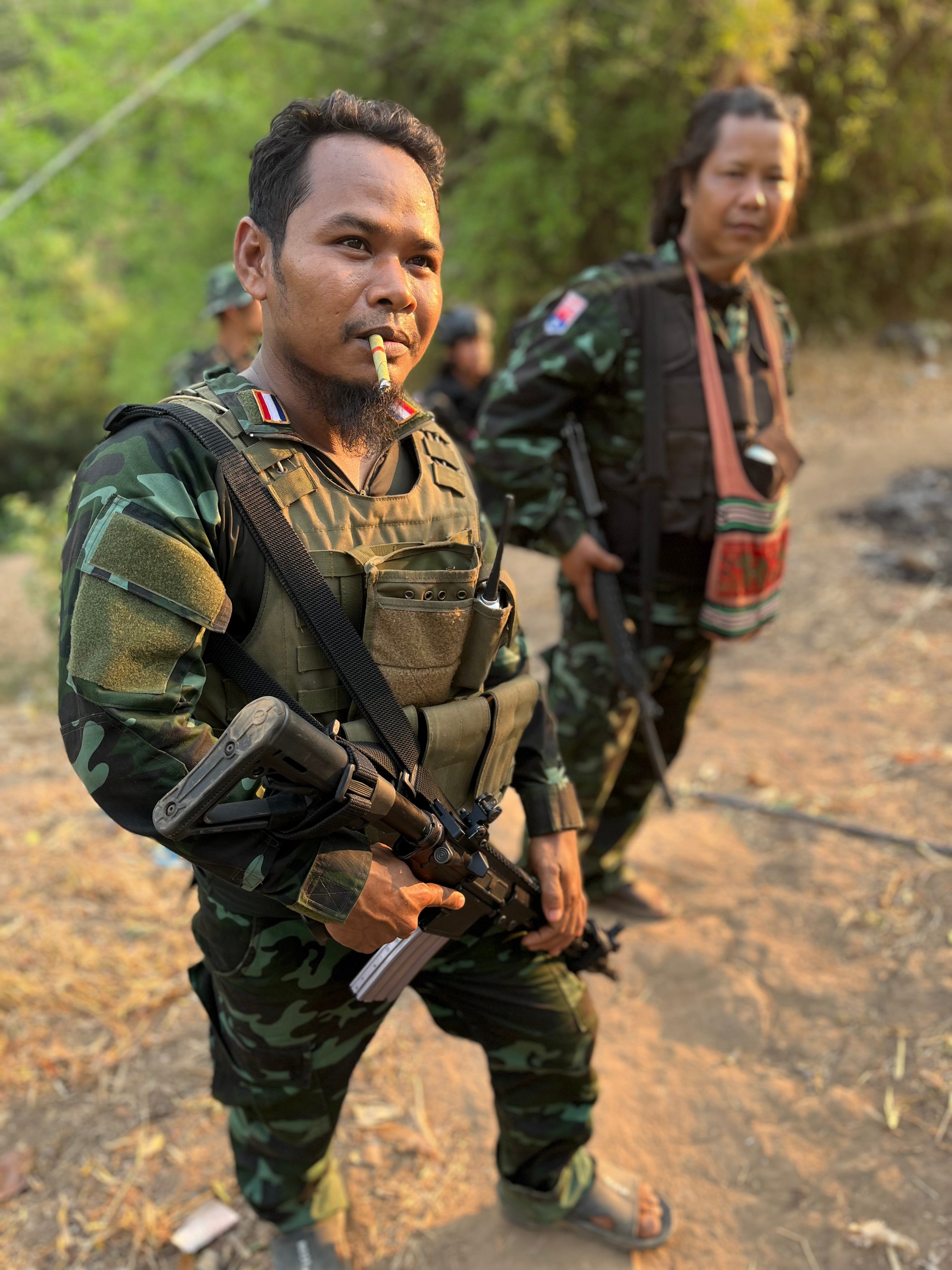 Ta Kaung Bwar (left) and another Cobra Column fighter