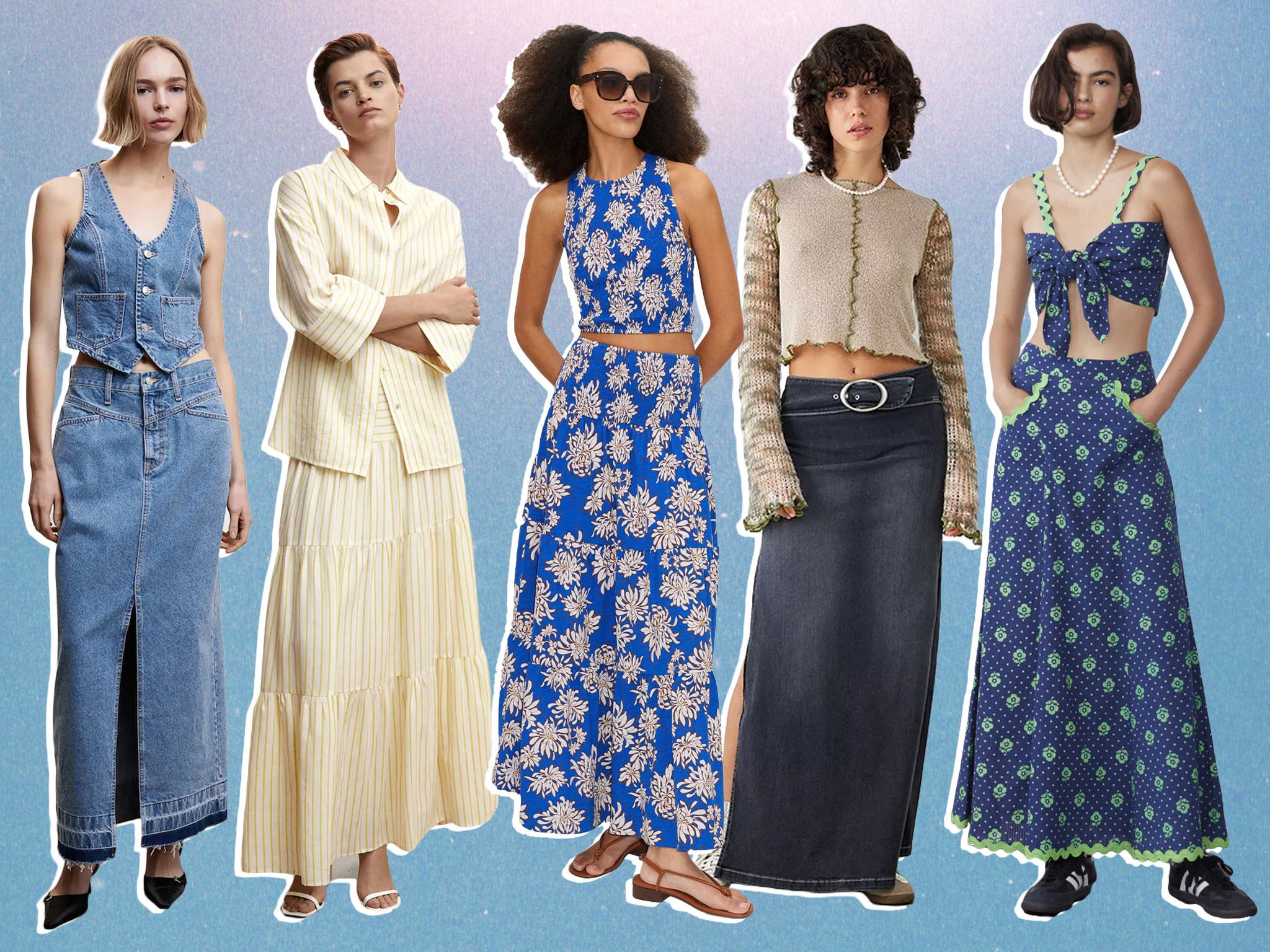 11 best maxi skirts to embrace the trend, from denim to satin styles