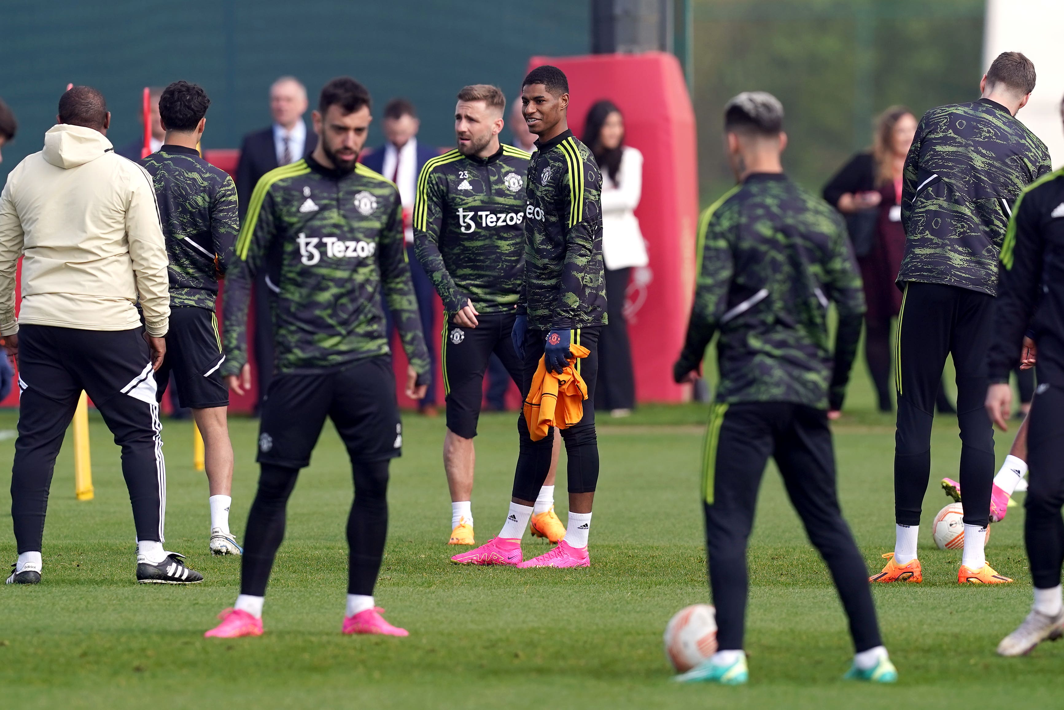 Marcus Rashford was back in training (Martin Rickett/PA)