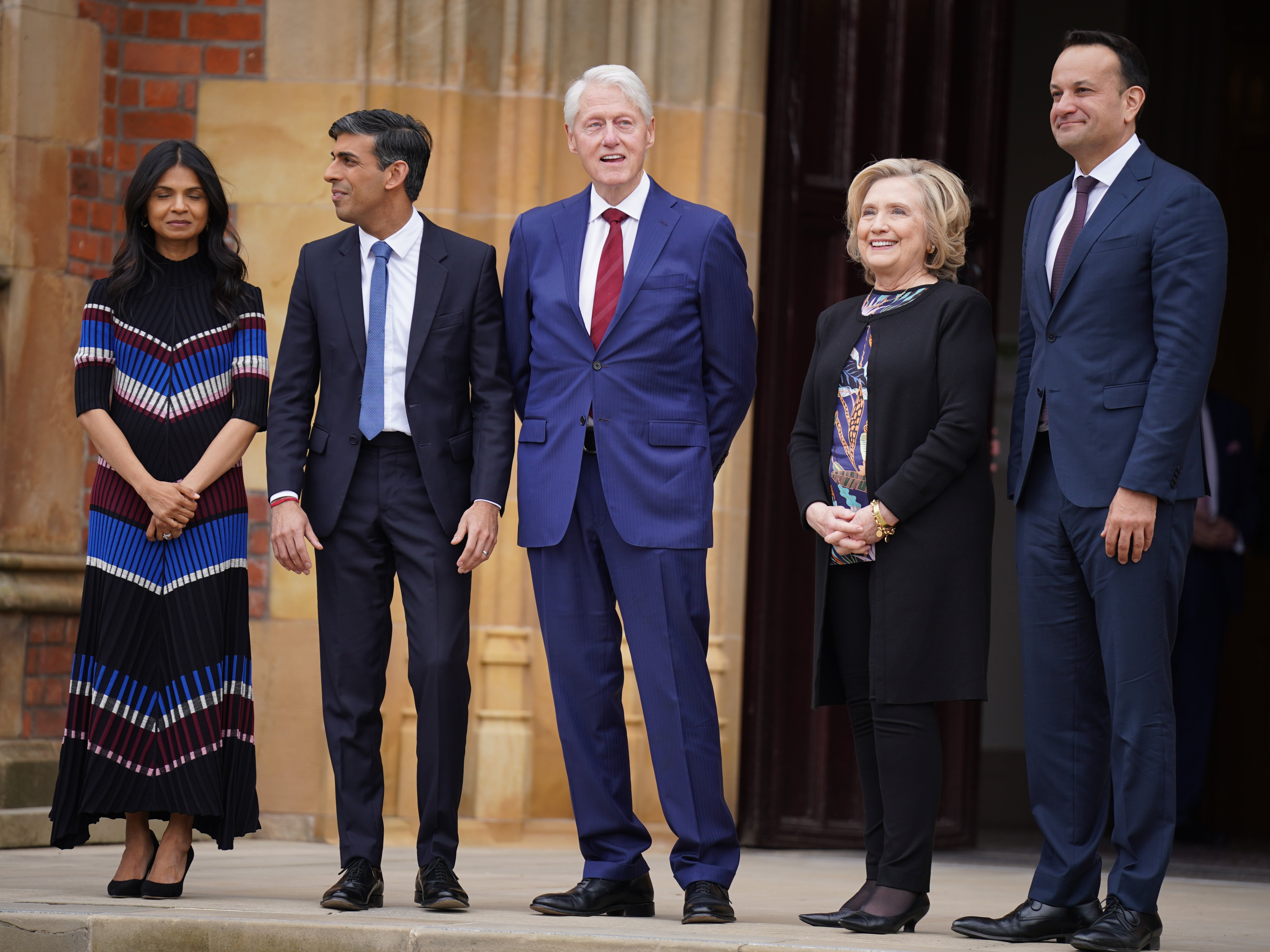 Akshata Murthy, Rishi Sunak, Bill Clinton, Hillary Clinton and Taoiseach Leo Varadkar