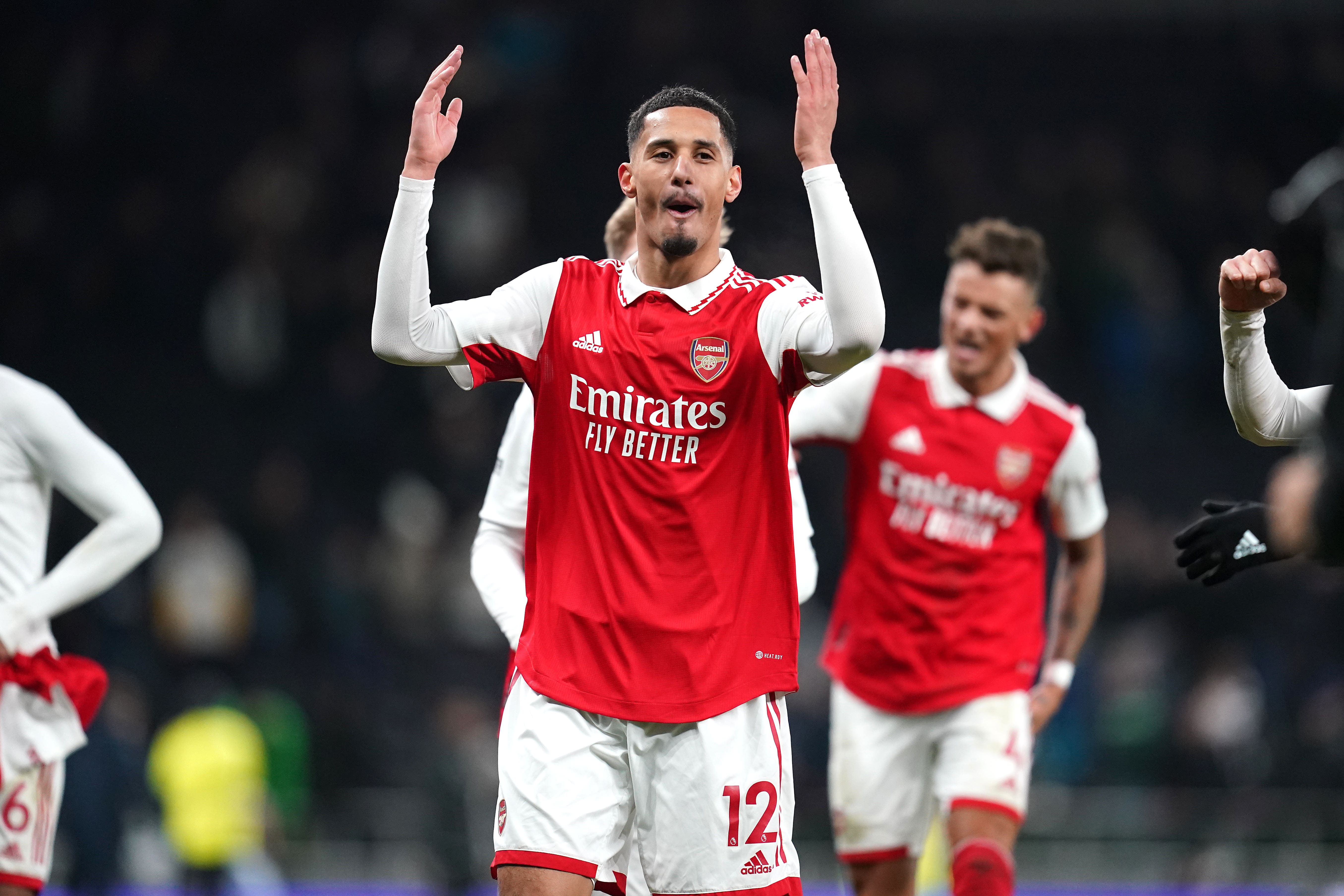 William Saliba’s season could be over (Nick Potts/PA)