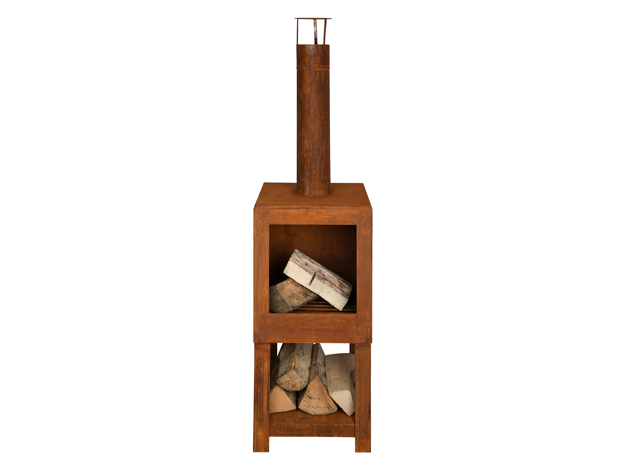 Graham & Green oxidised rust log burner