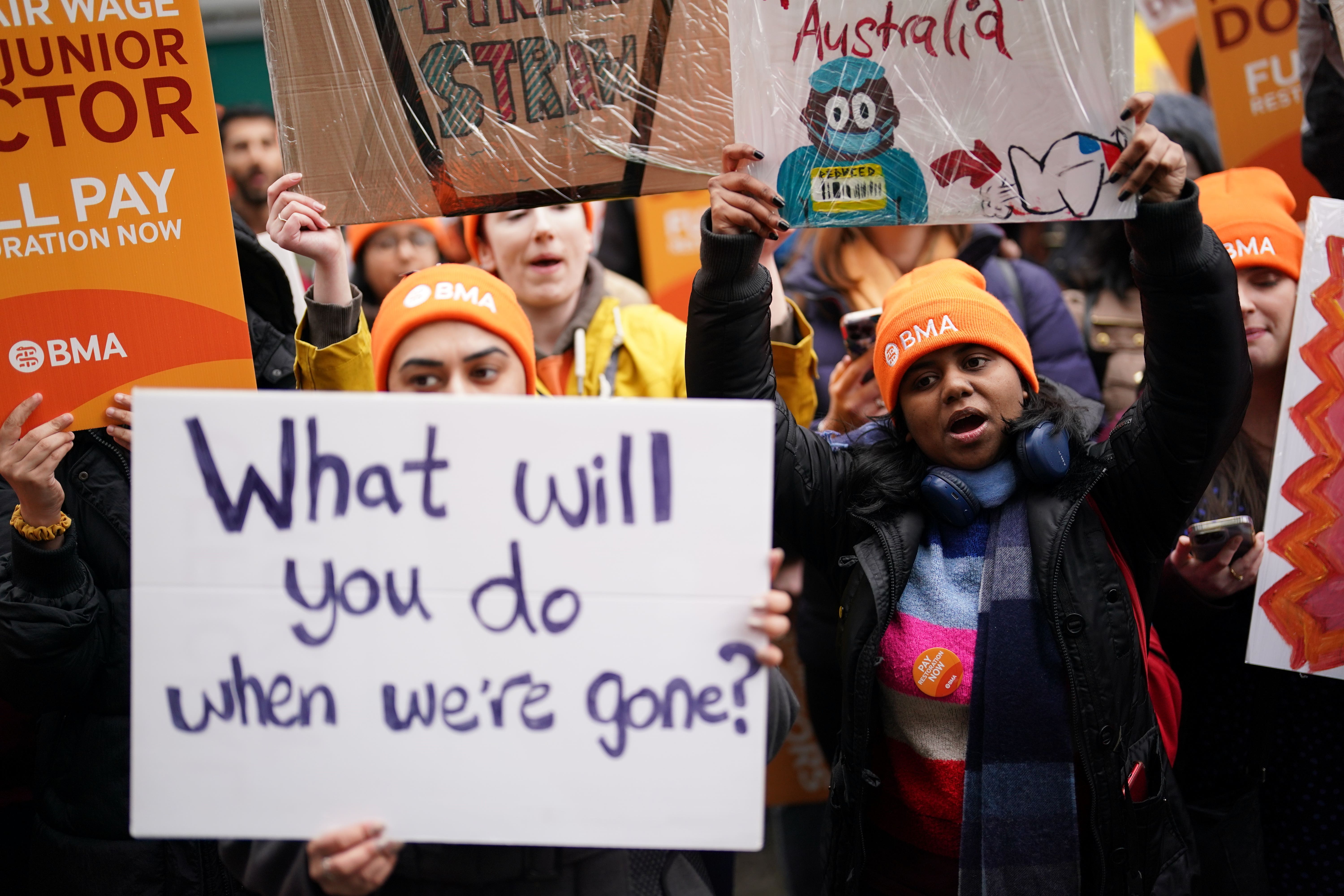 The British Medical Association asked the Government last week to enter talks with Acas (Jacob King/PA)