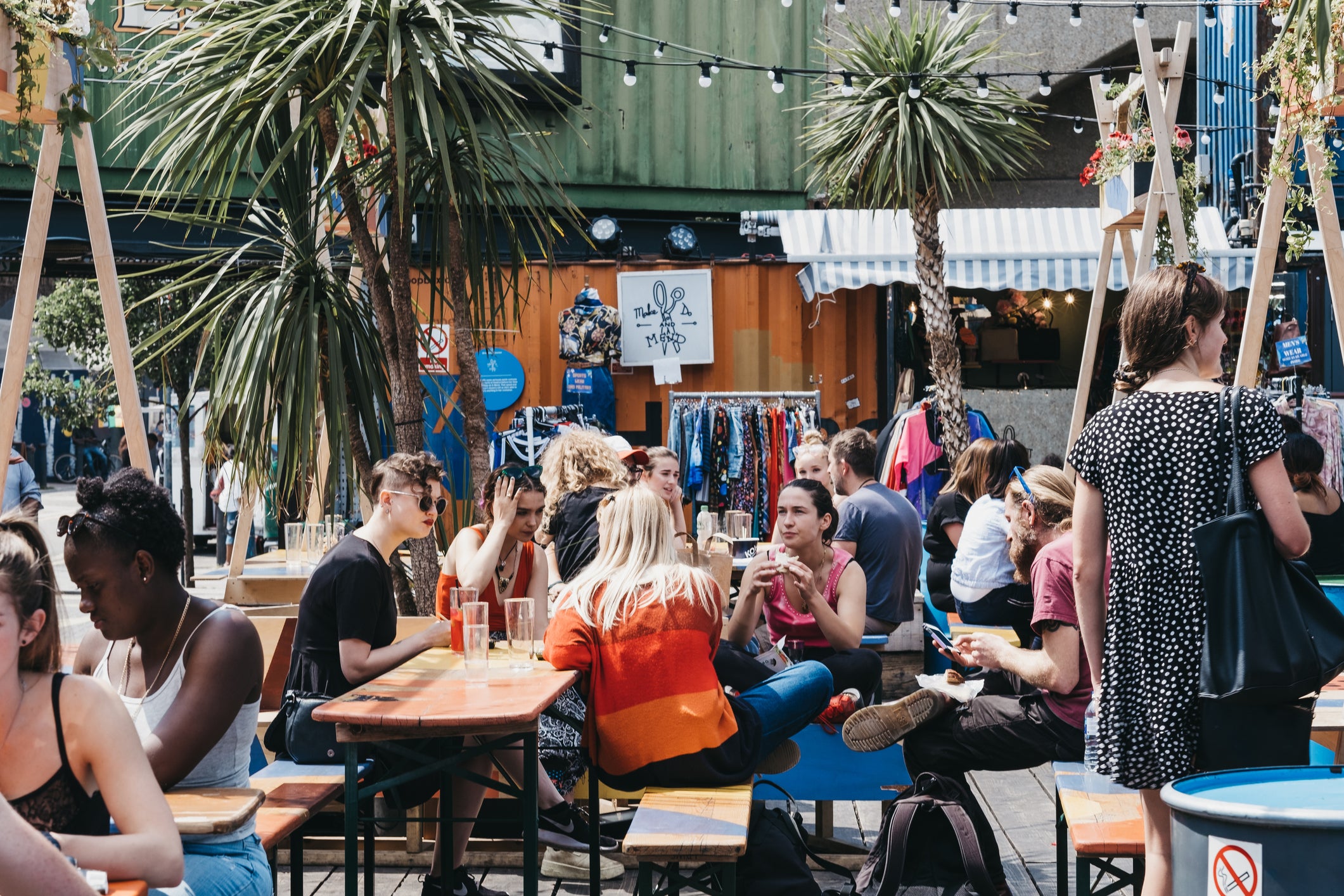 Sunshine and snacks at Pop Brixton