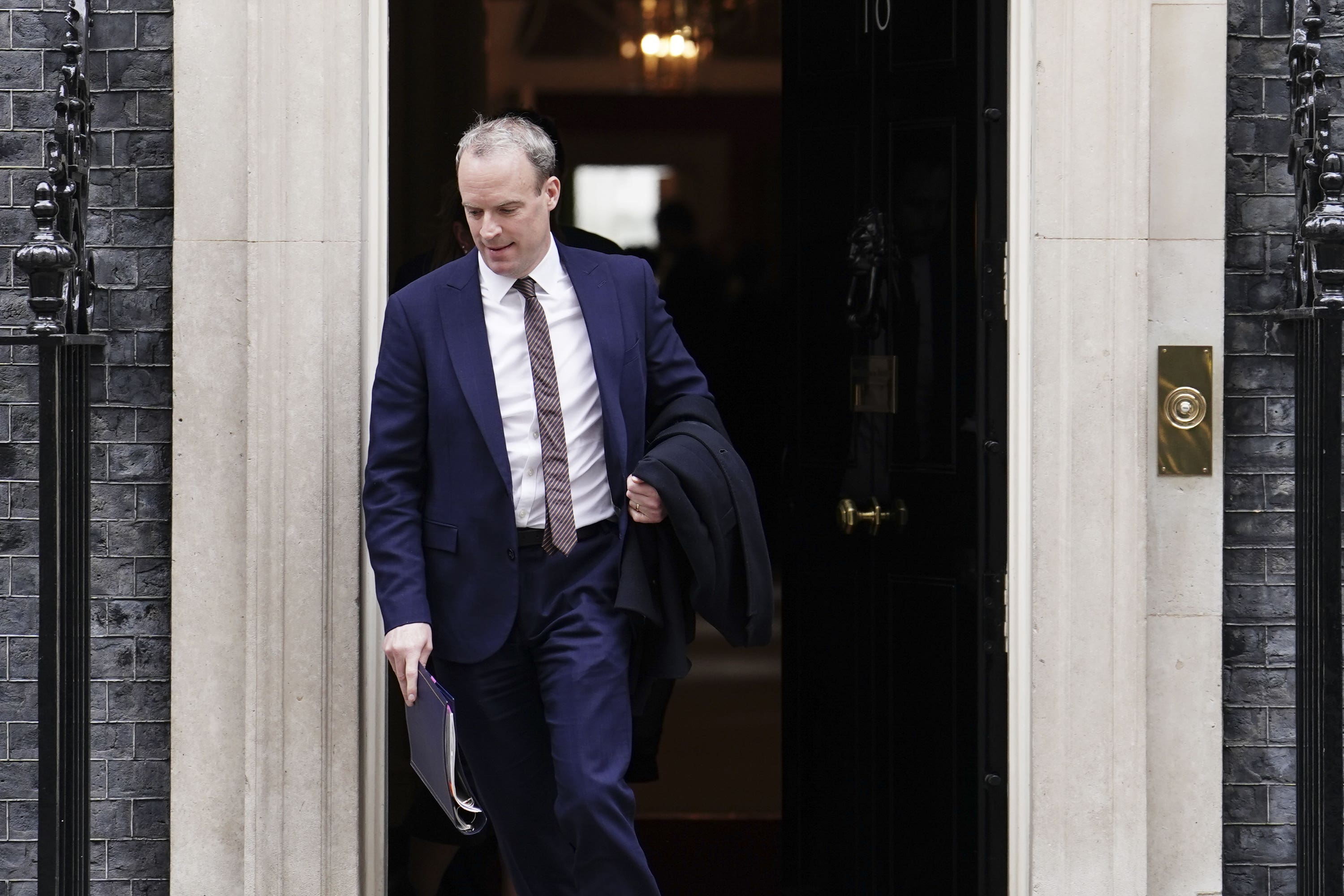 Dominic Raab is determined to battle on as Rishi Sunak ponders whether to sack the Deputy Prime Minister (Jordan Pettitt/PA)