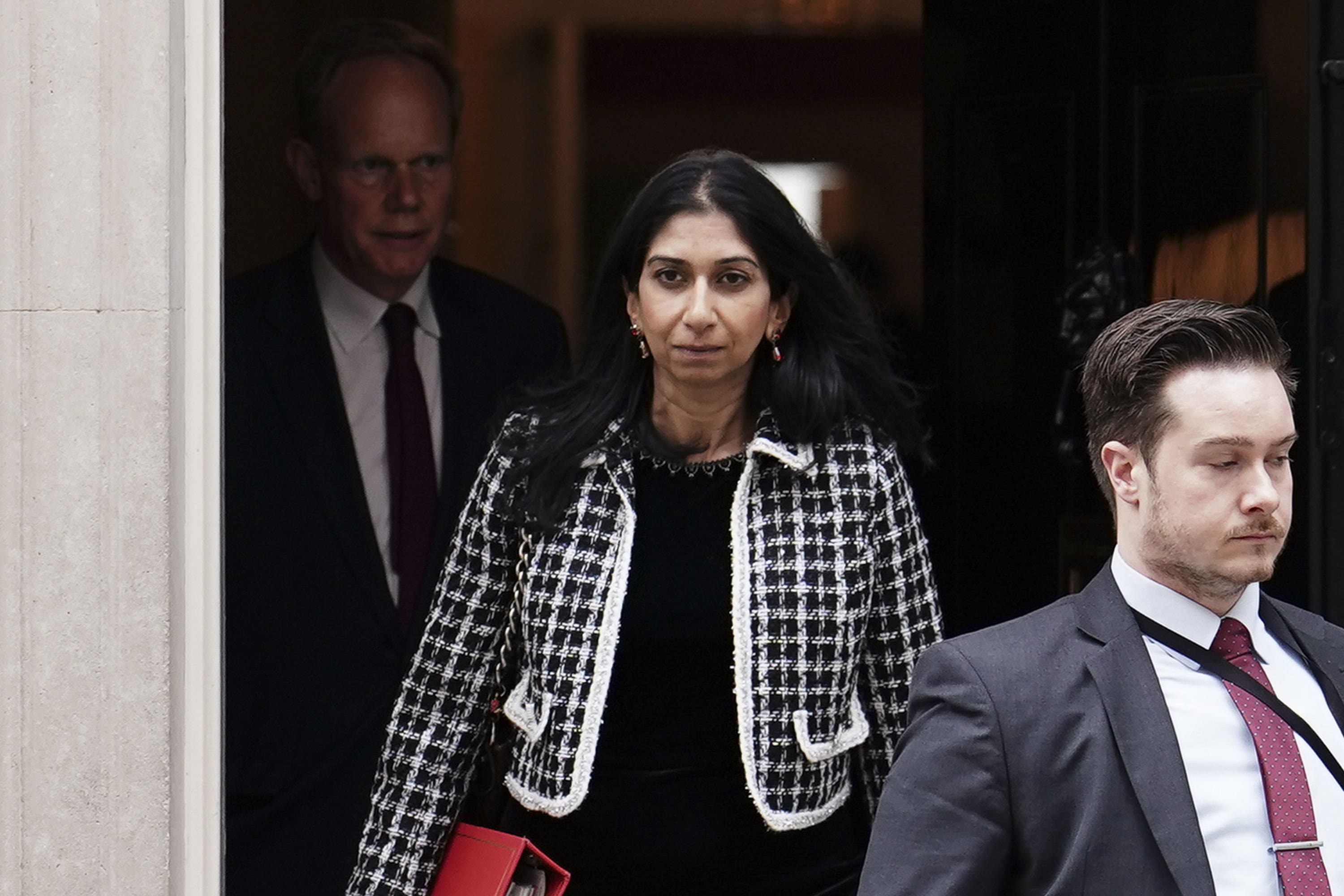 Home Secretary Suella Braverman leaves 10 Downing Street (Jordan Pettitt/PA)