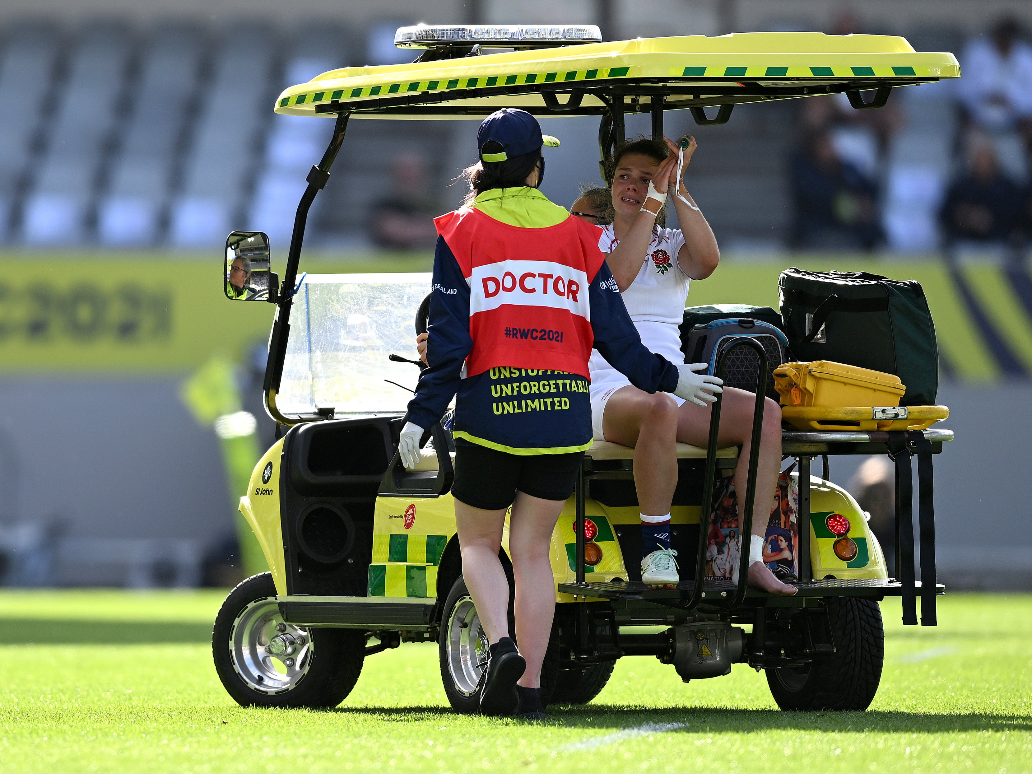 Helena Rowland’s World Cup was ended by a serious injury in the semi final against Canada