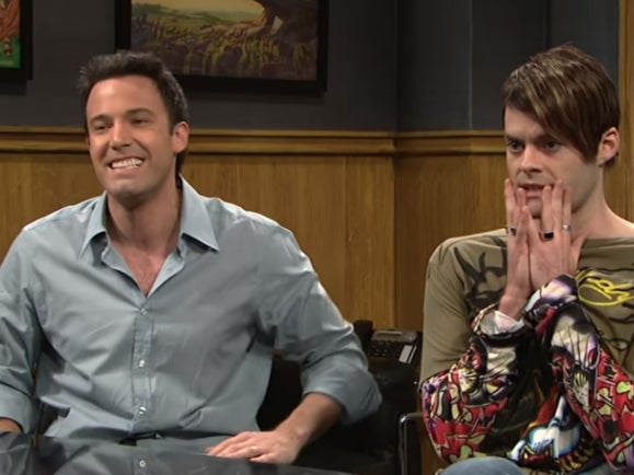 Hader as Stefon with Ben Affleck in ‘Saturday Night Live’