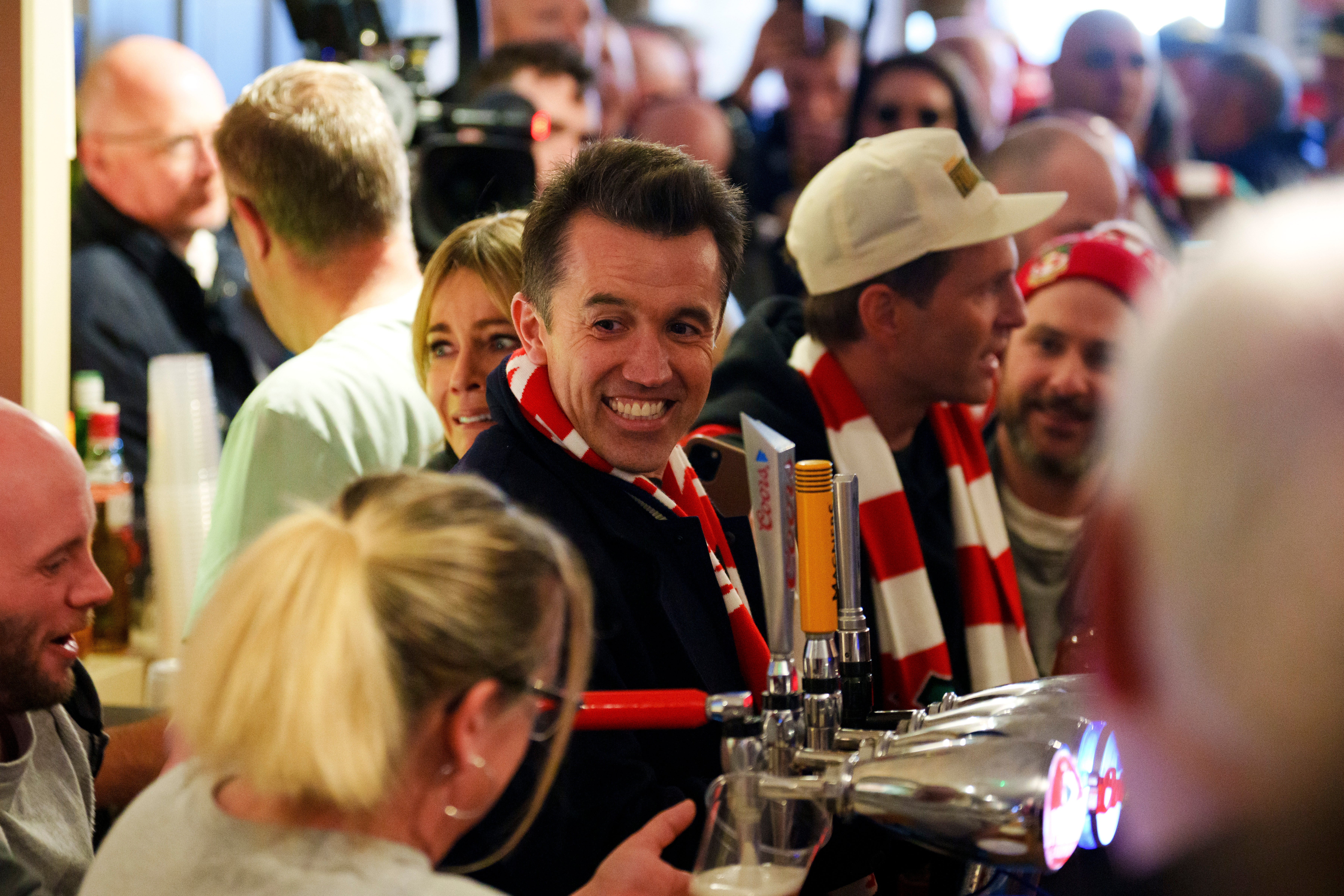 Rob McElhenney gets the beers in at The Turf pub