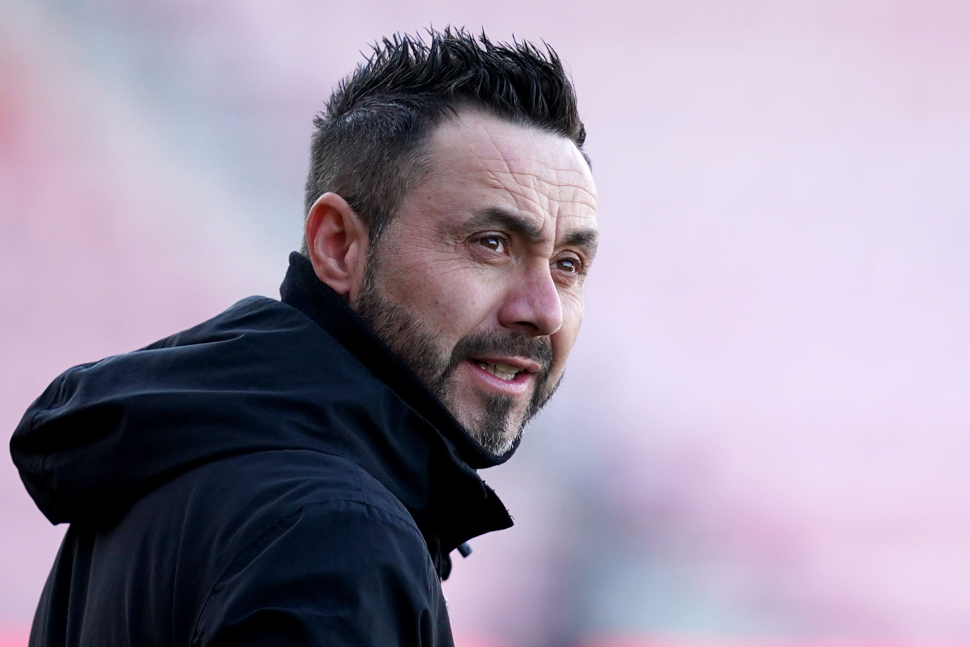 Brighton head coach Roberto De Zerbi is preparing for an FA Cup semi-final against Manchester United (John Walton/PA)