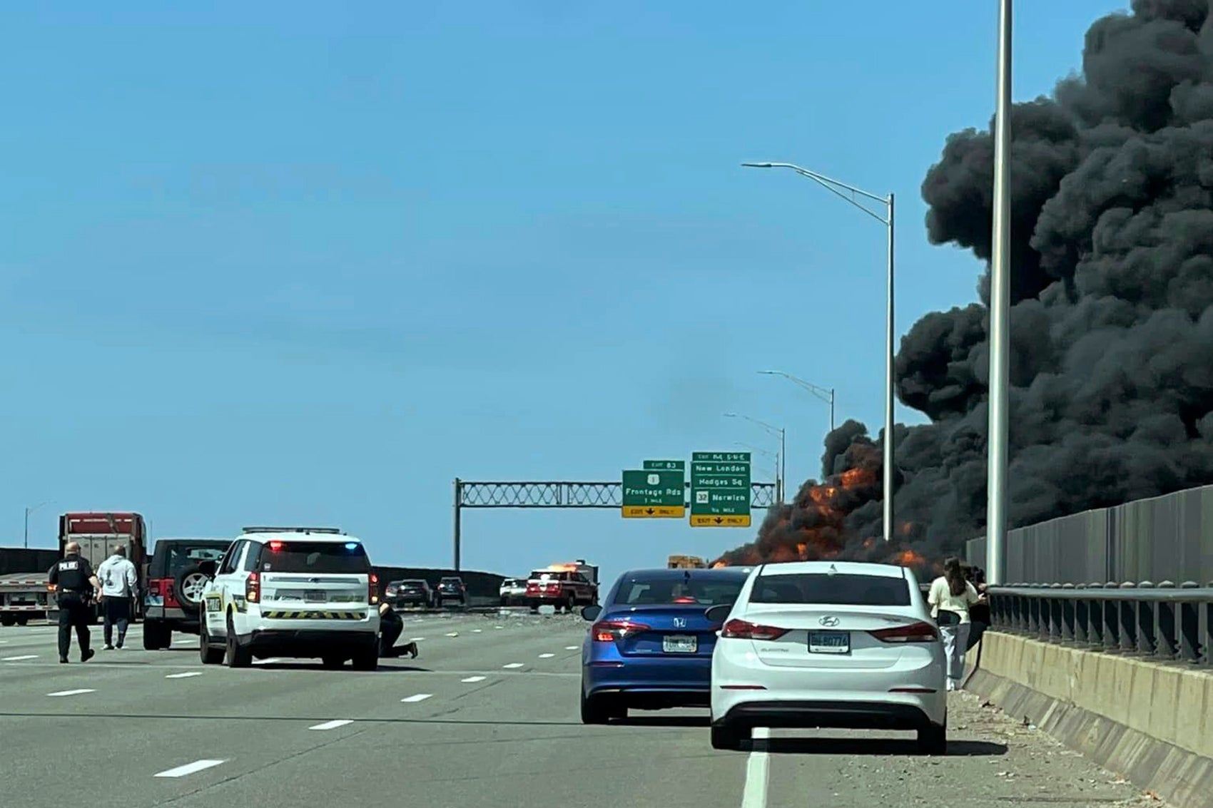 Highway Bridge Fire