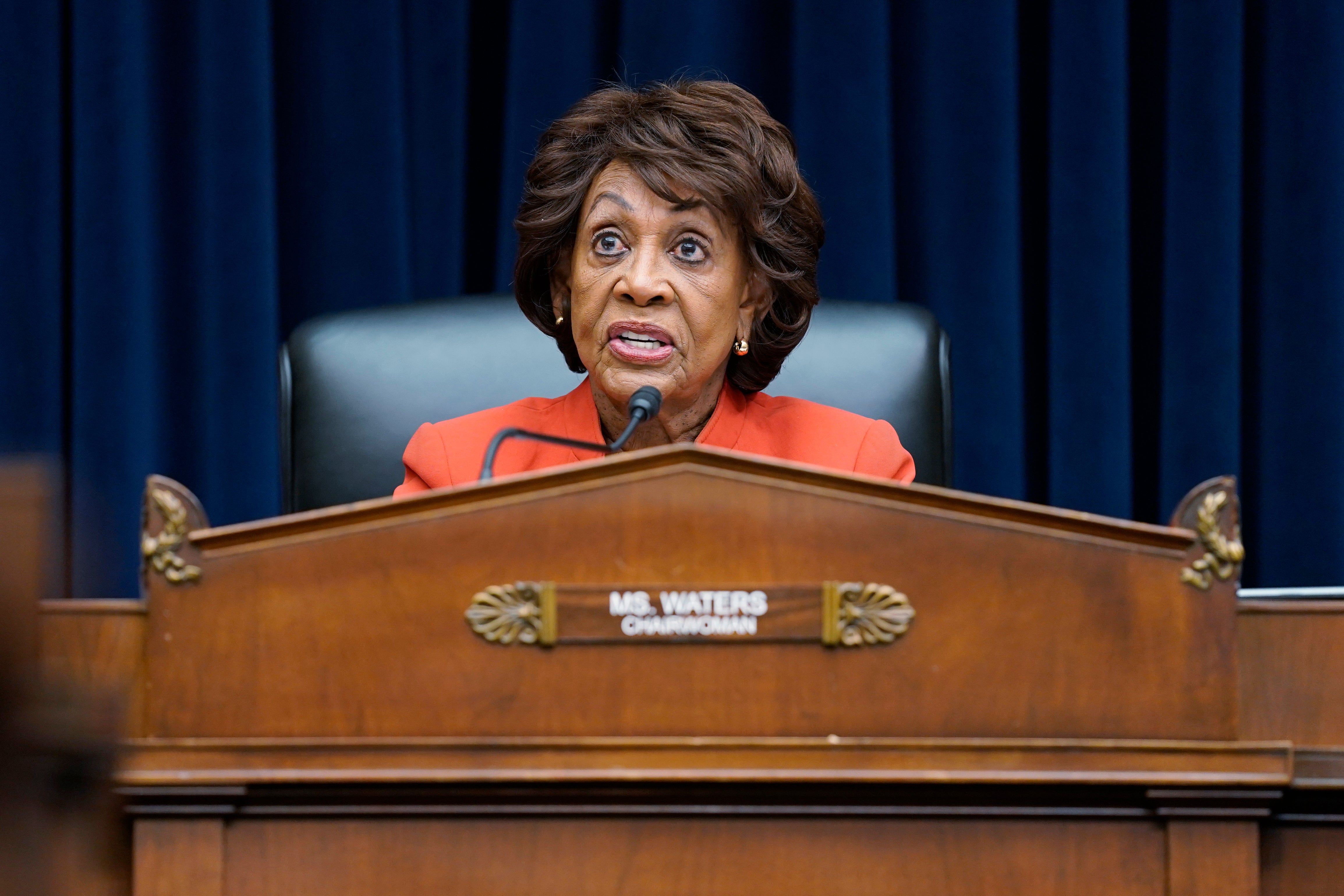 The man who threatened to kill Representative Maxine Waters, pictured, was sentenced to 33 months in federal prison with a hate crime enhancement