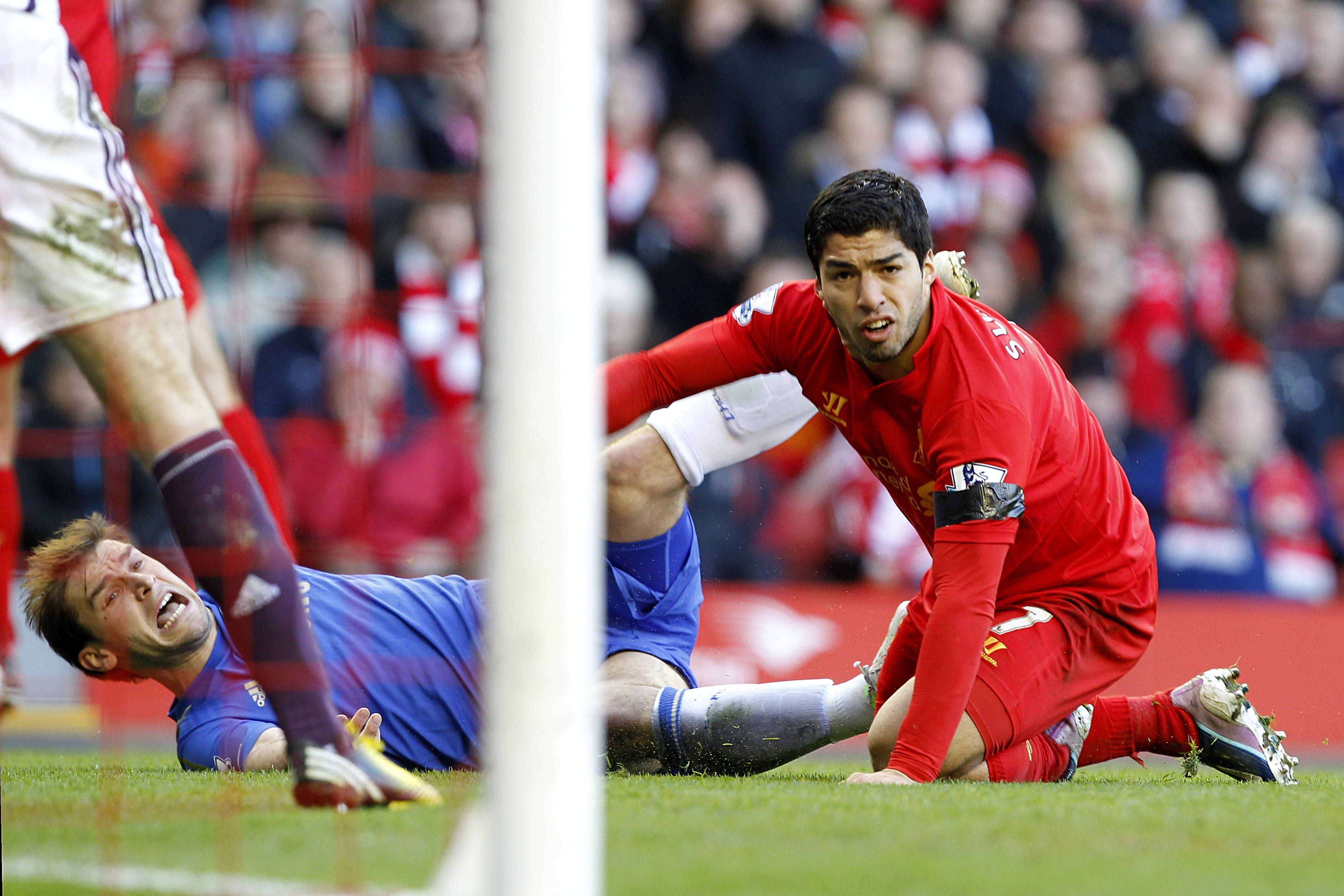 Luis Suarez and Branislav Ivanovic clashed 10 years ago (Peter Byrne/PA)