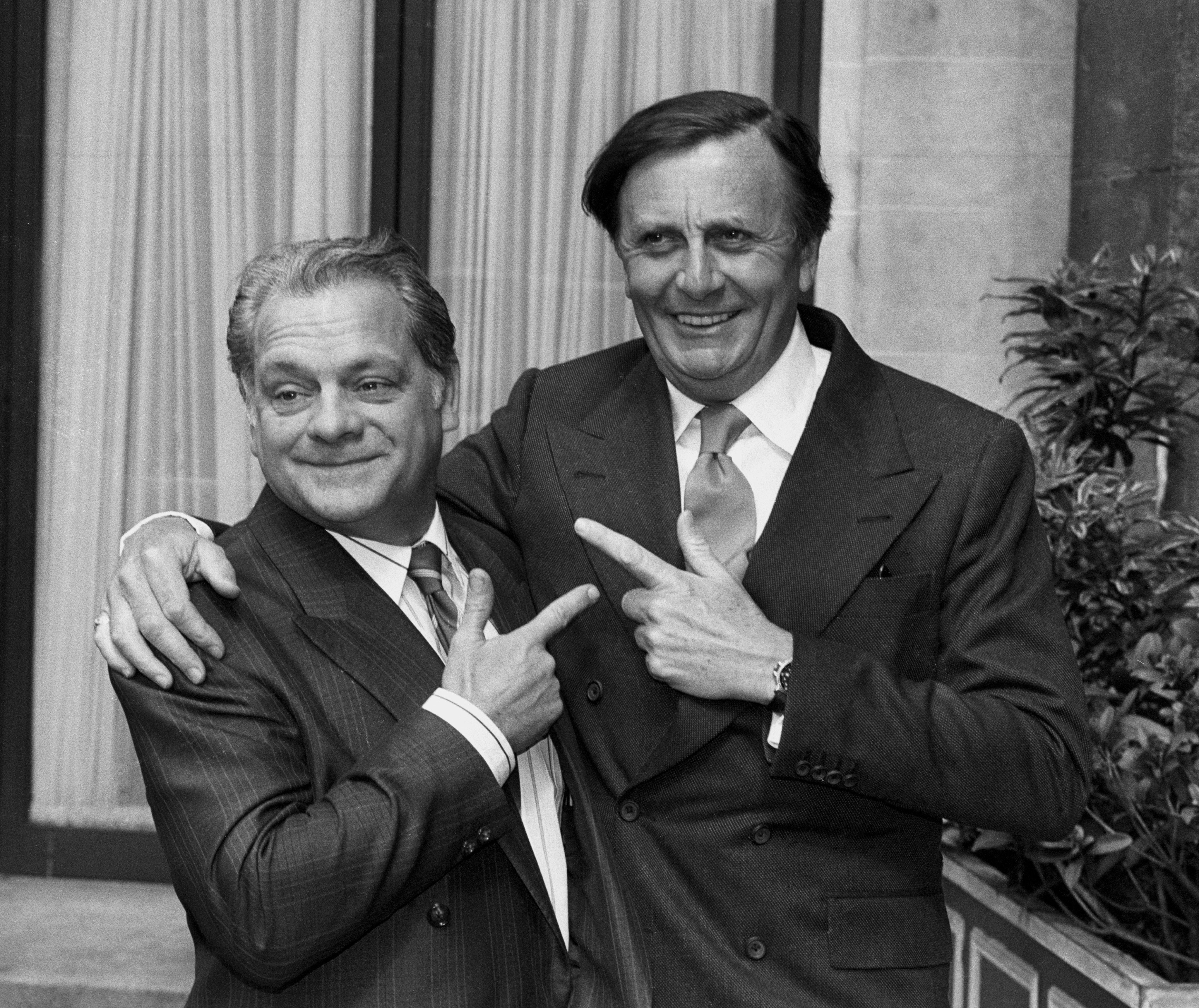 David Jason with Humphries at an awards show in London in 1990