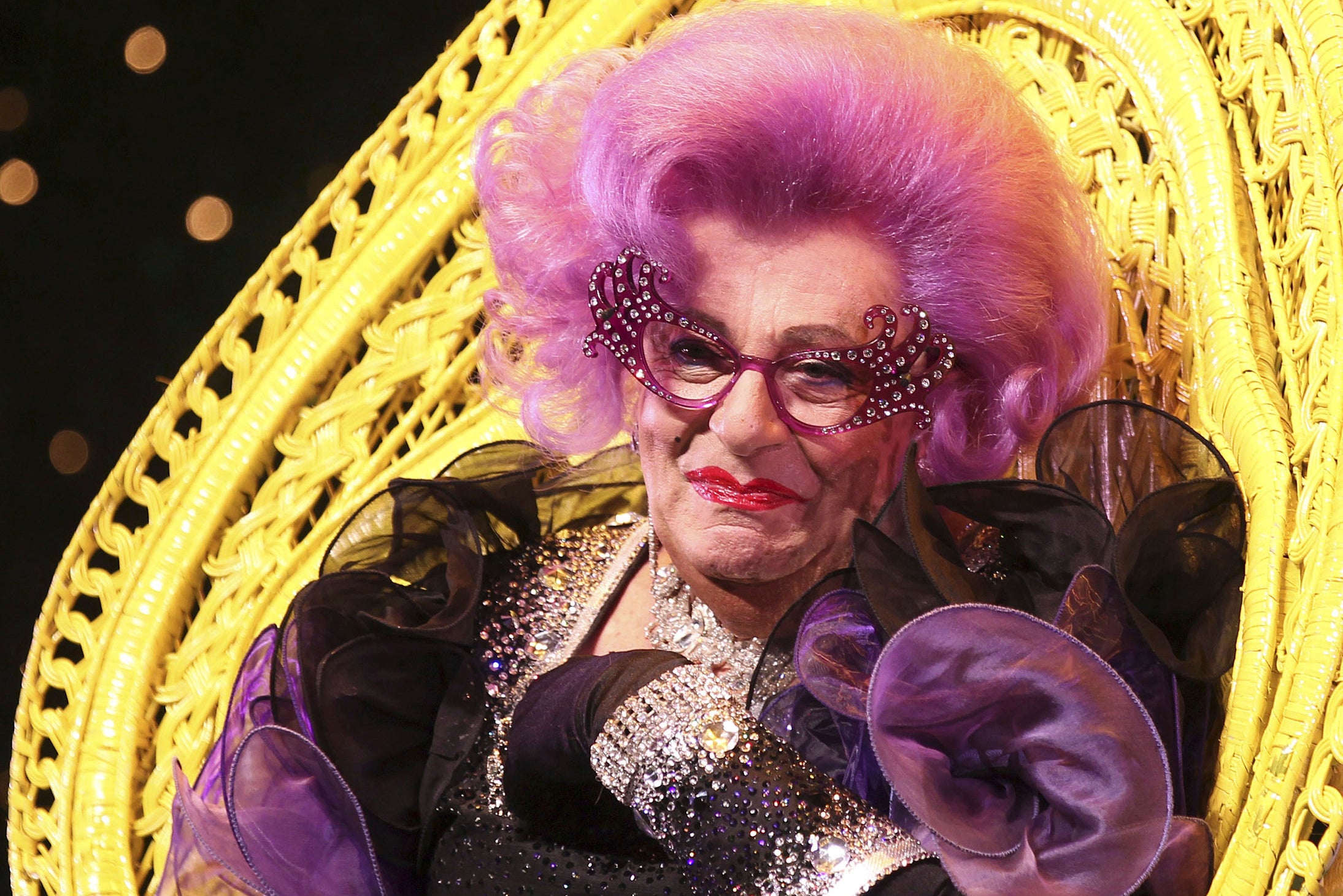 The comedian is best known for his character Dame Edna