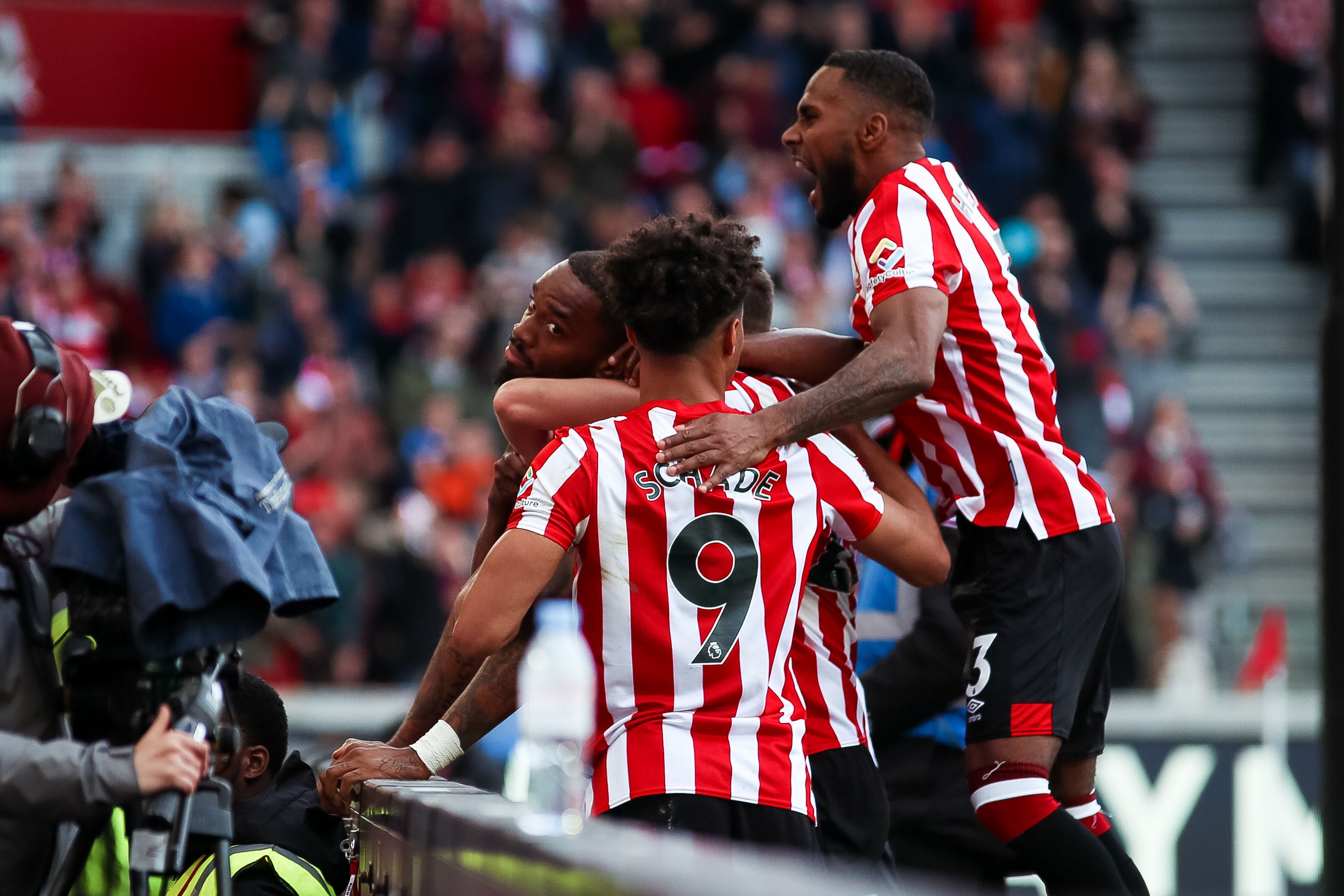 Ivan Toney opened the scoring before Douglas Luiz’s equaliser