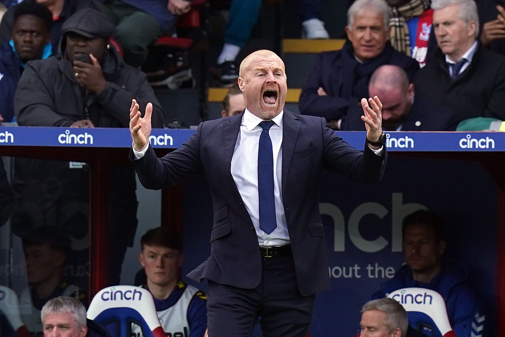 Everton manager Sean Dyche during the Premier League match at Selhurst Park, London. Picture date: Saturday April 22, 2023.