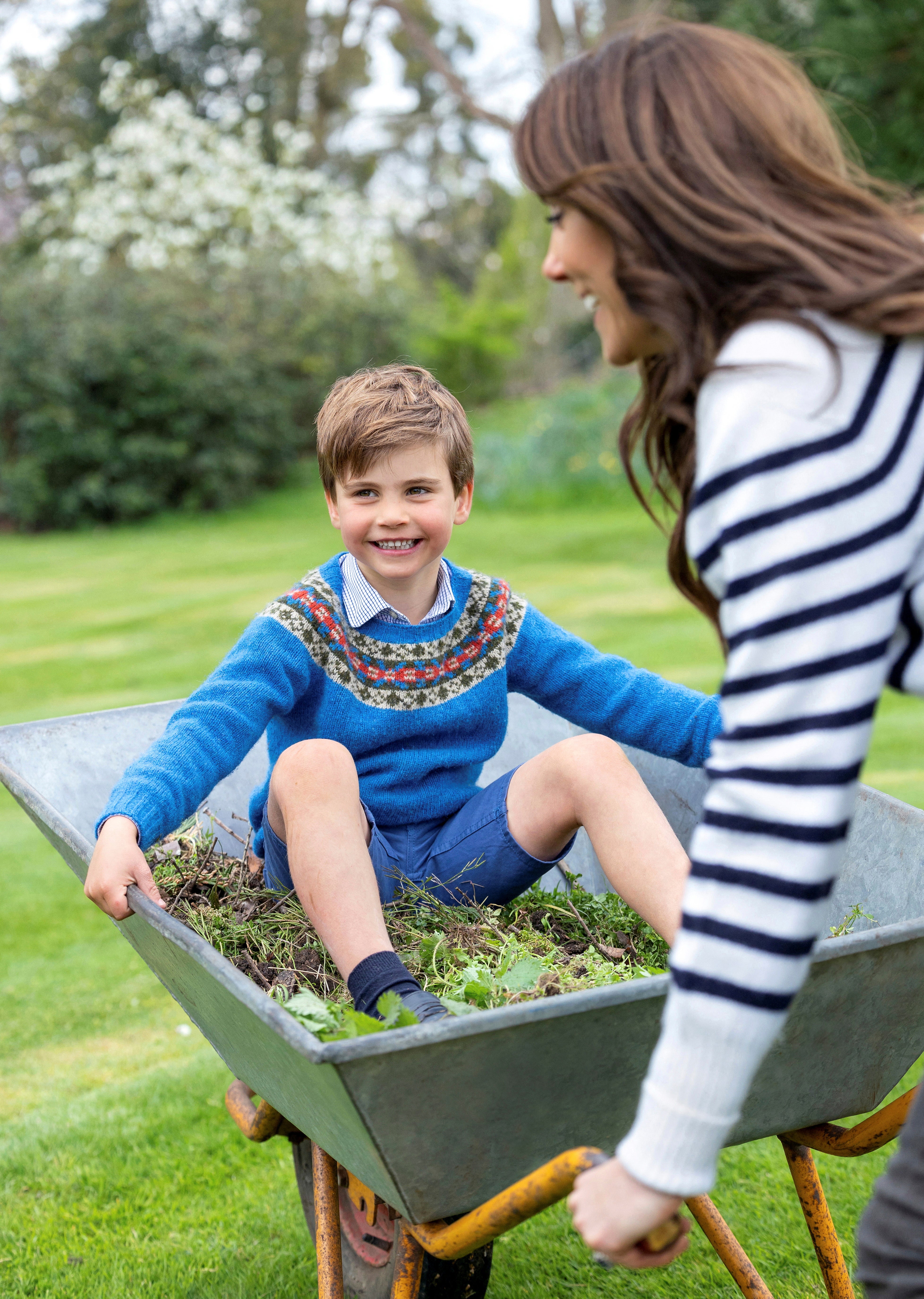 Prince Louis with his mother Kate