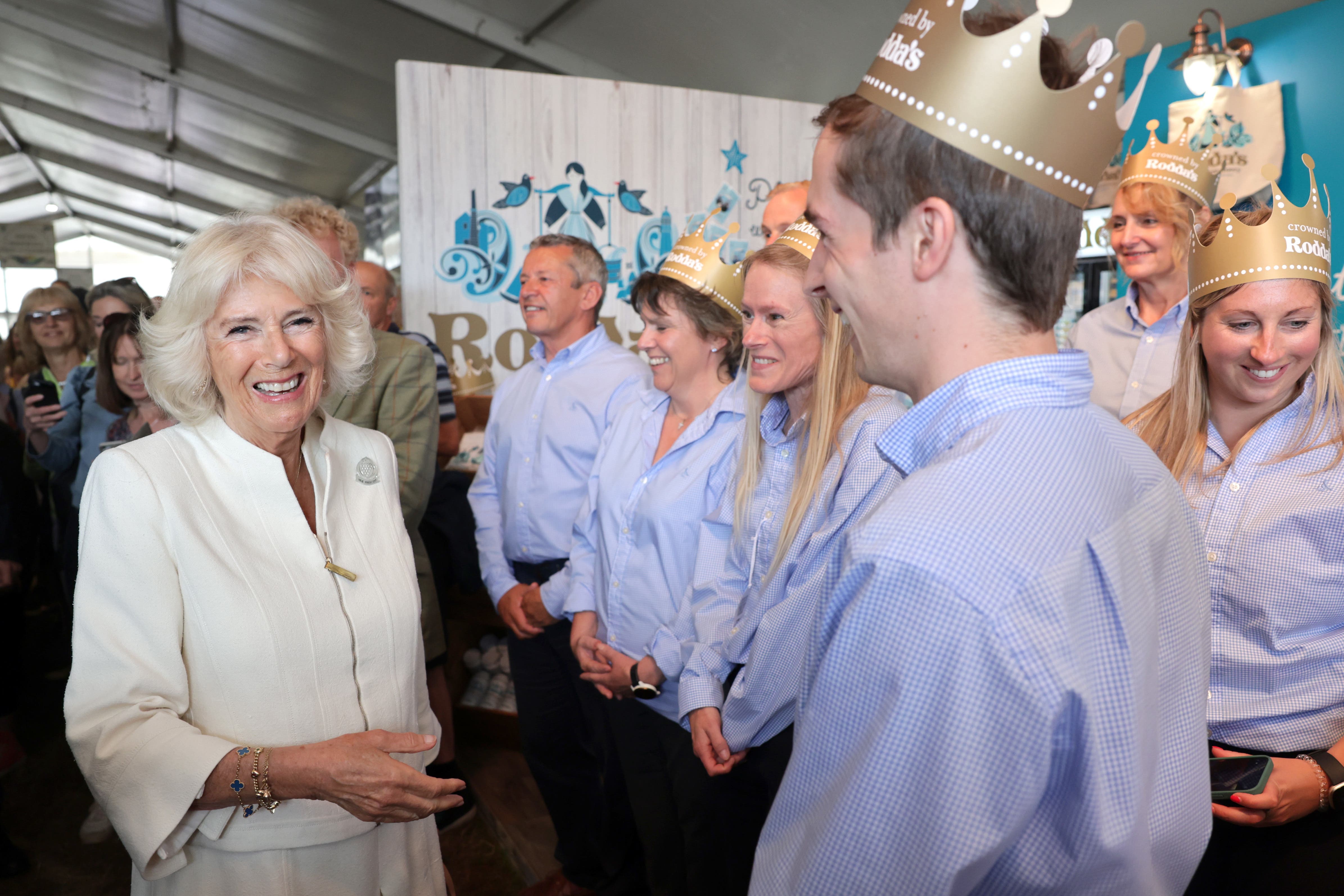 Camilla on a visit to Cornwall (Chris Jackson/PA)